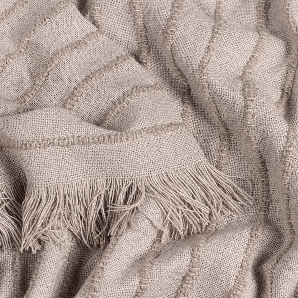 Hazie Woven Fringed Throw