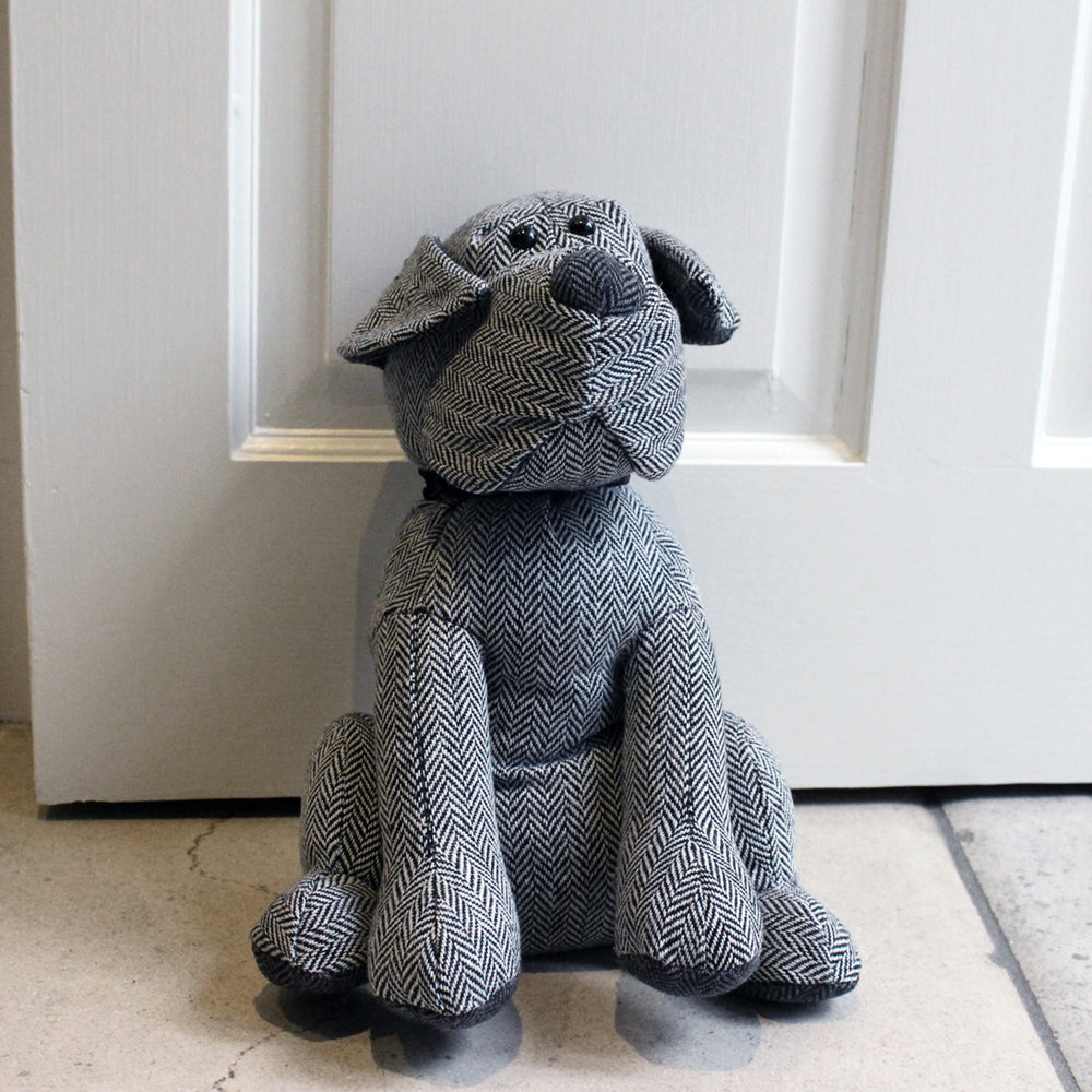 Herringbone Dog Novelty Door Stop