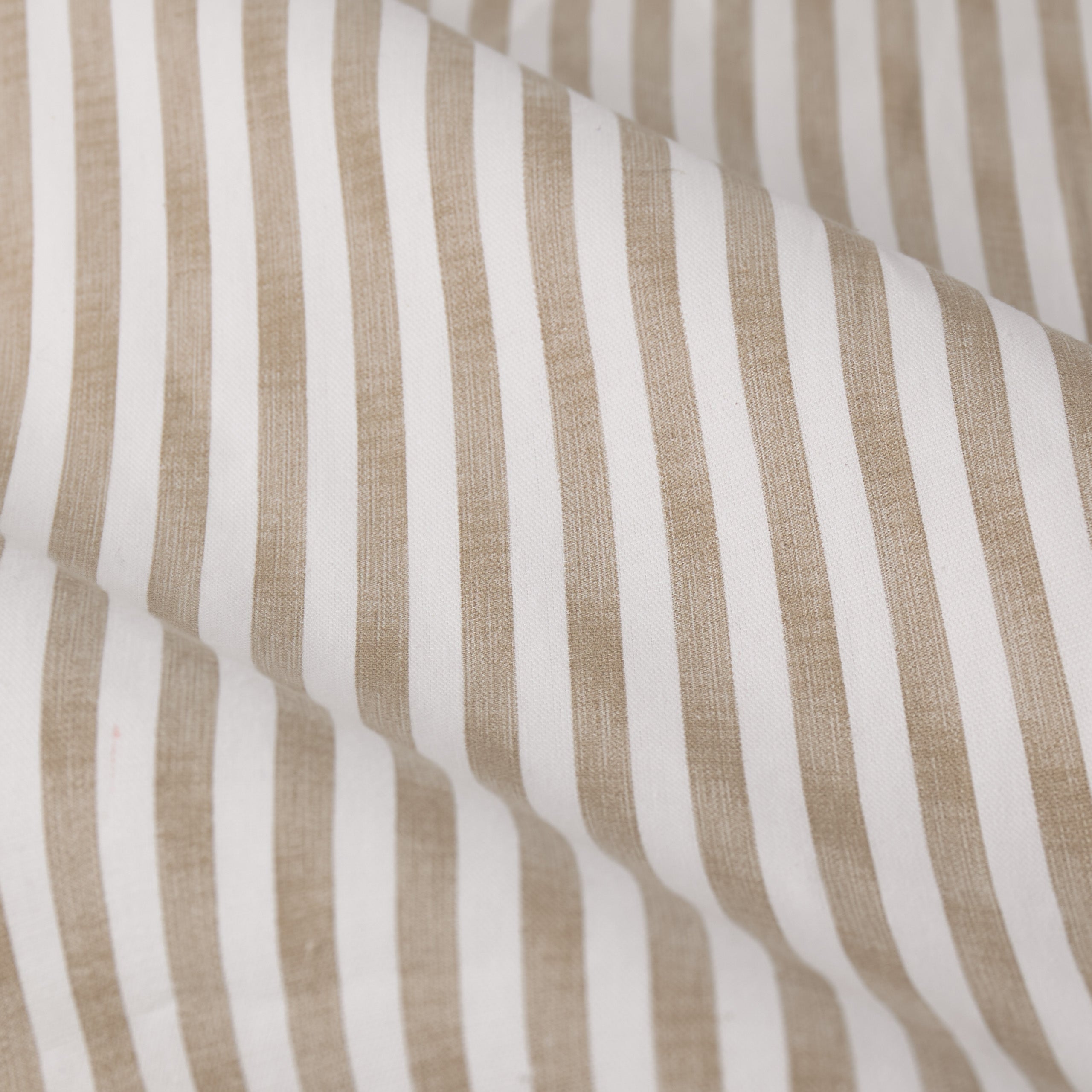 Hebden Striped 100% Cotton Lined Pencil Pleat Curtains