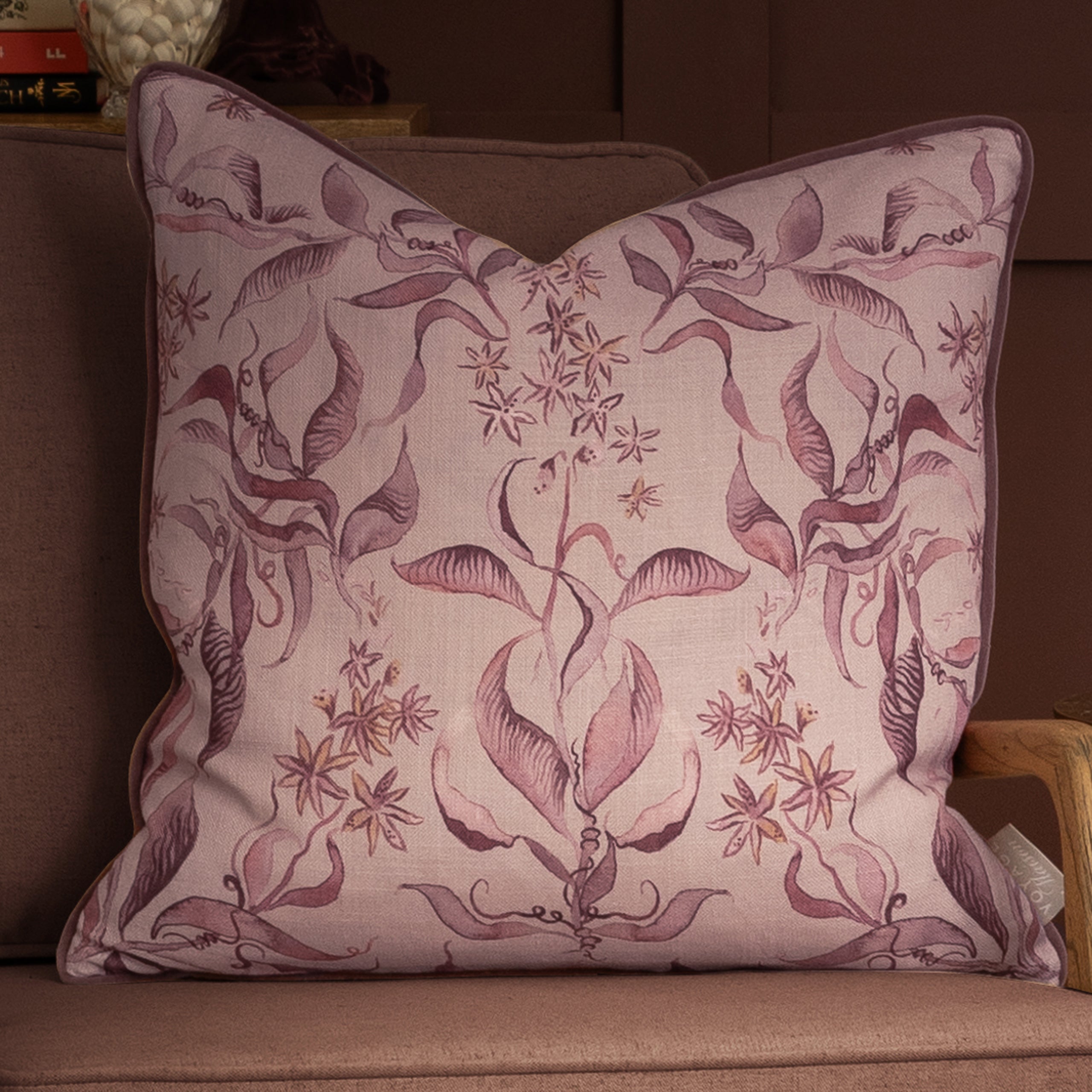 Hettie Printed Piped Cushion