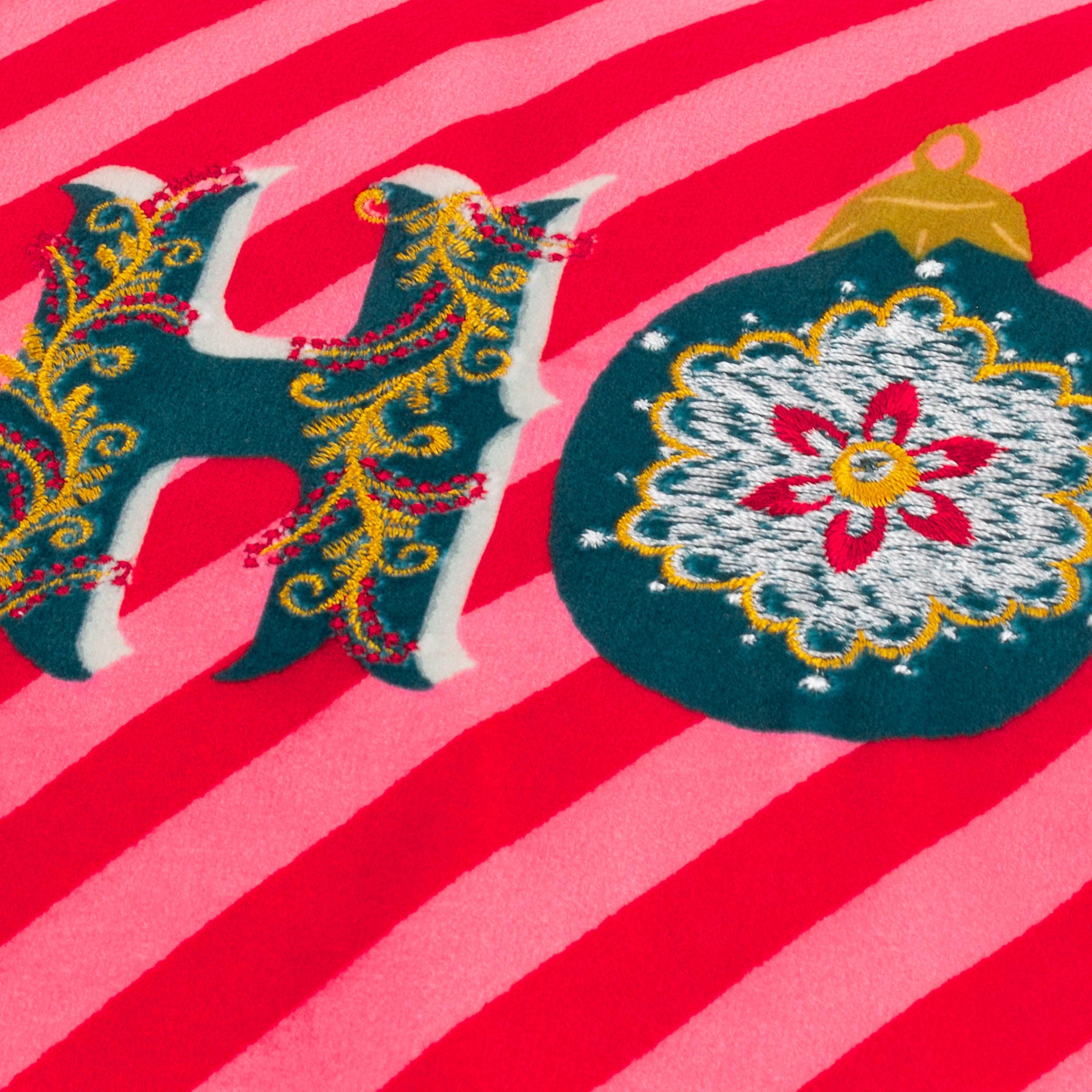 HoHoHo Velvet Piped Cushion