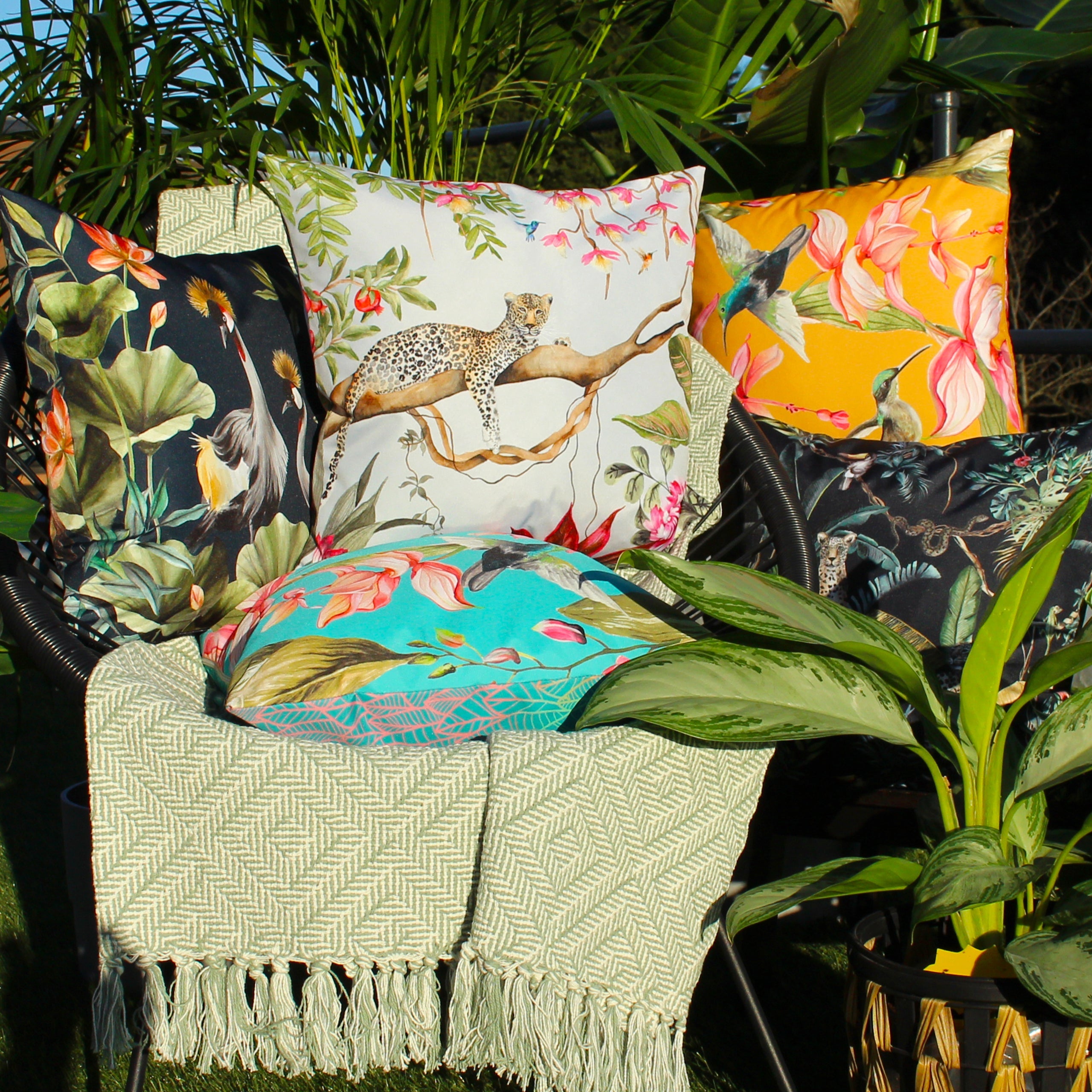 Hummingbird Outdoor Cushion