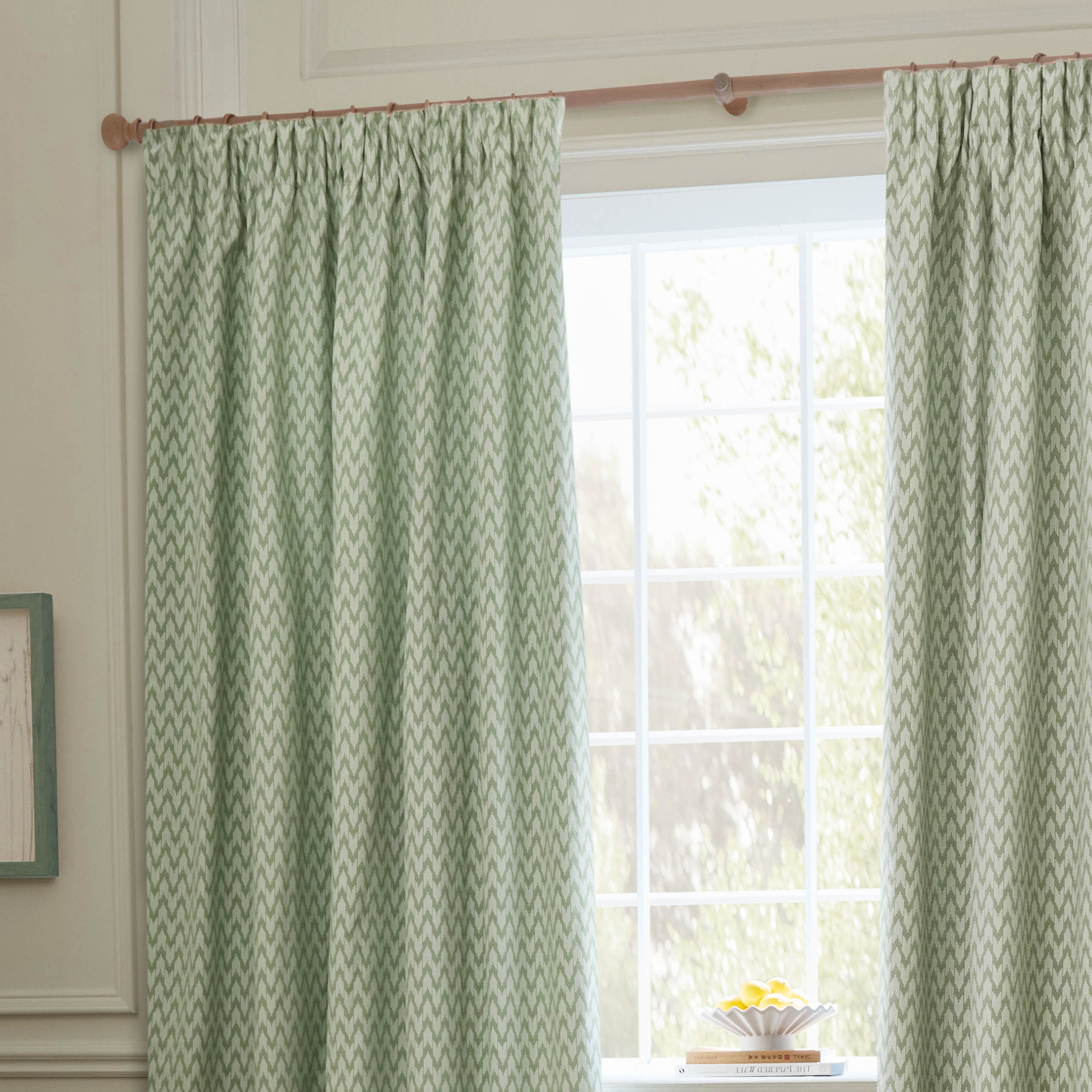 Hutton Jacquard Pencil Pleat Curtains