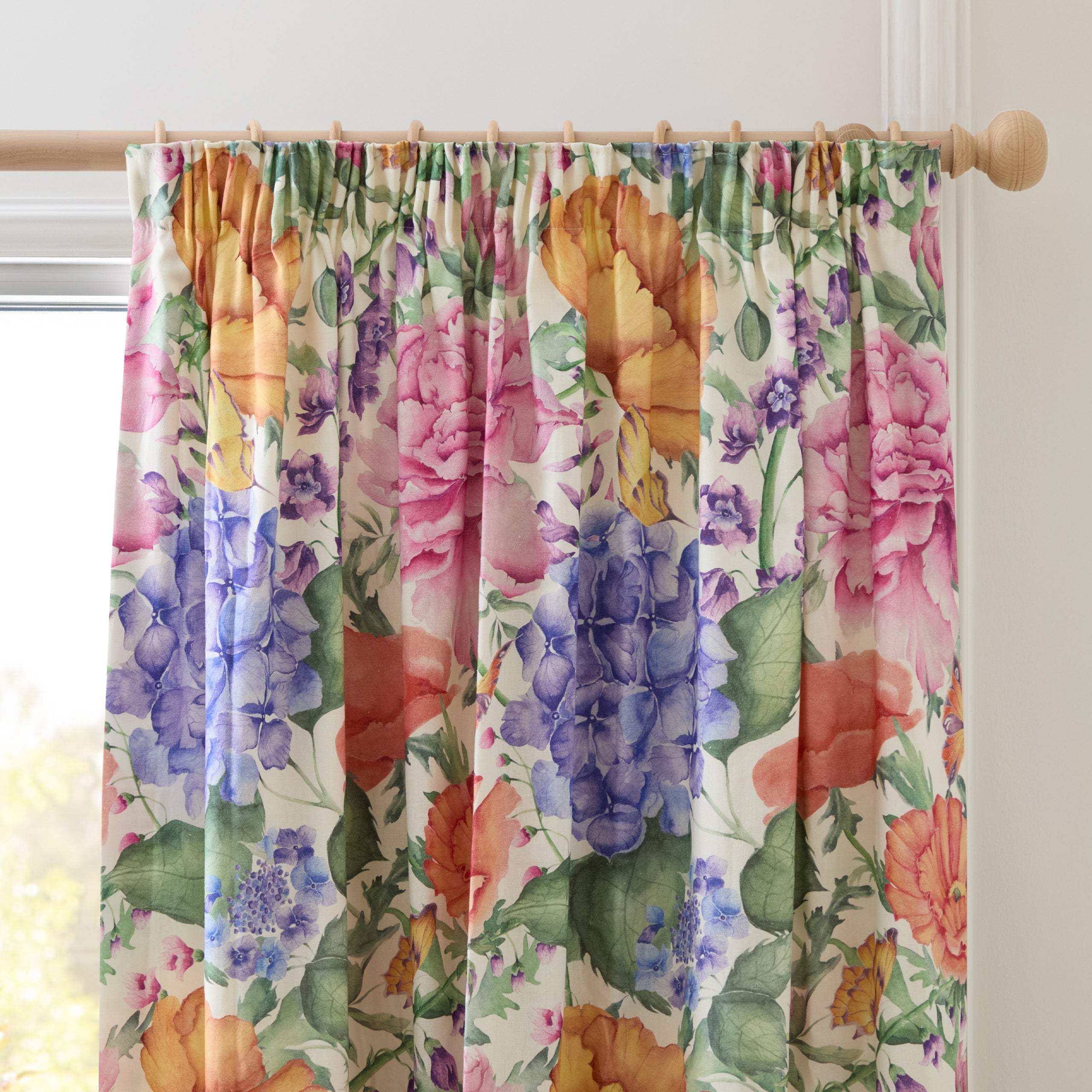Idalia Printed Pencil Pleat Curtains