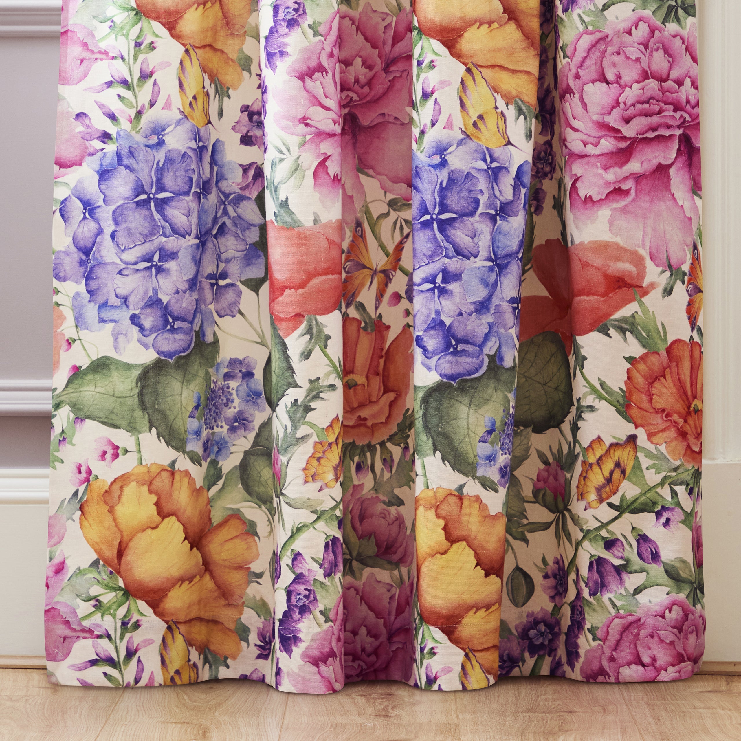 Idalia Printed Pencil Pleat Curtains