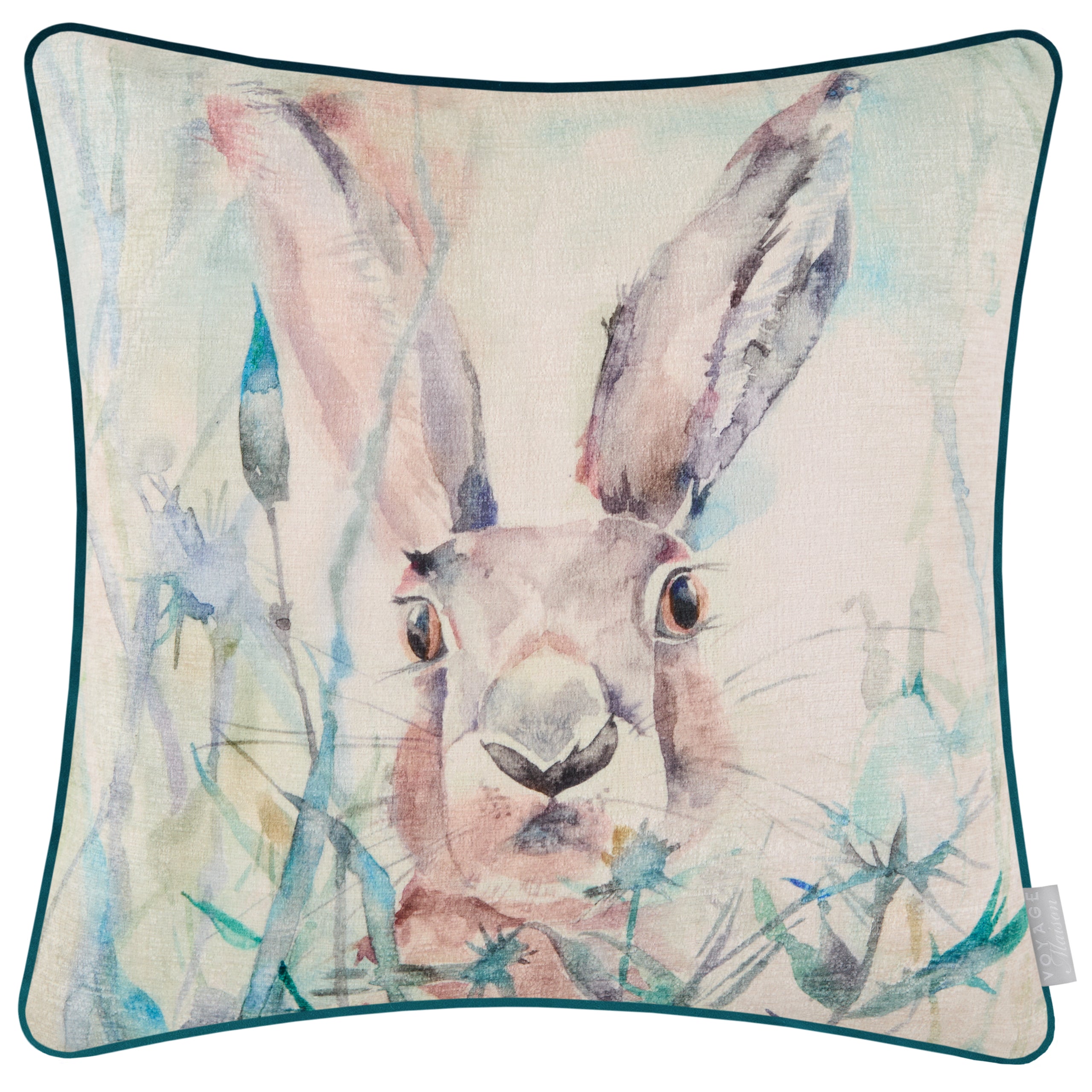 Jack Rabbit Printed Piped Cushion