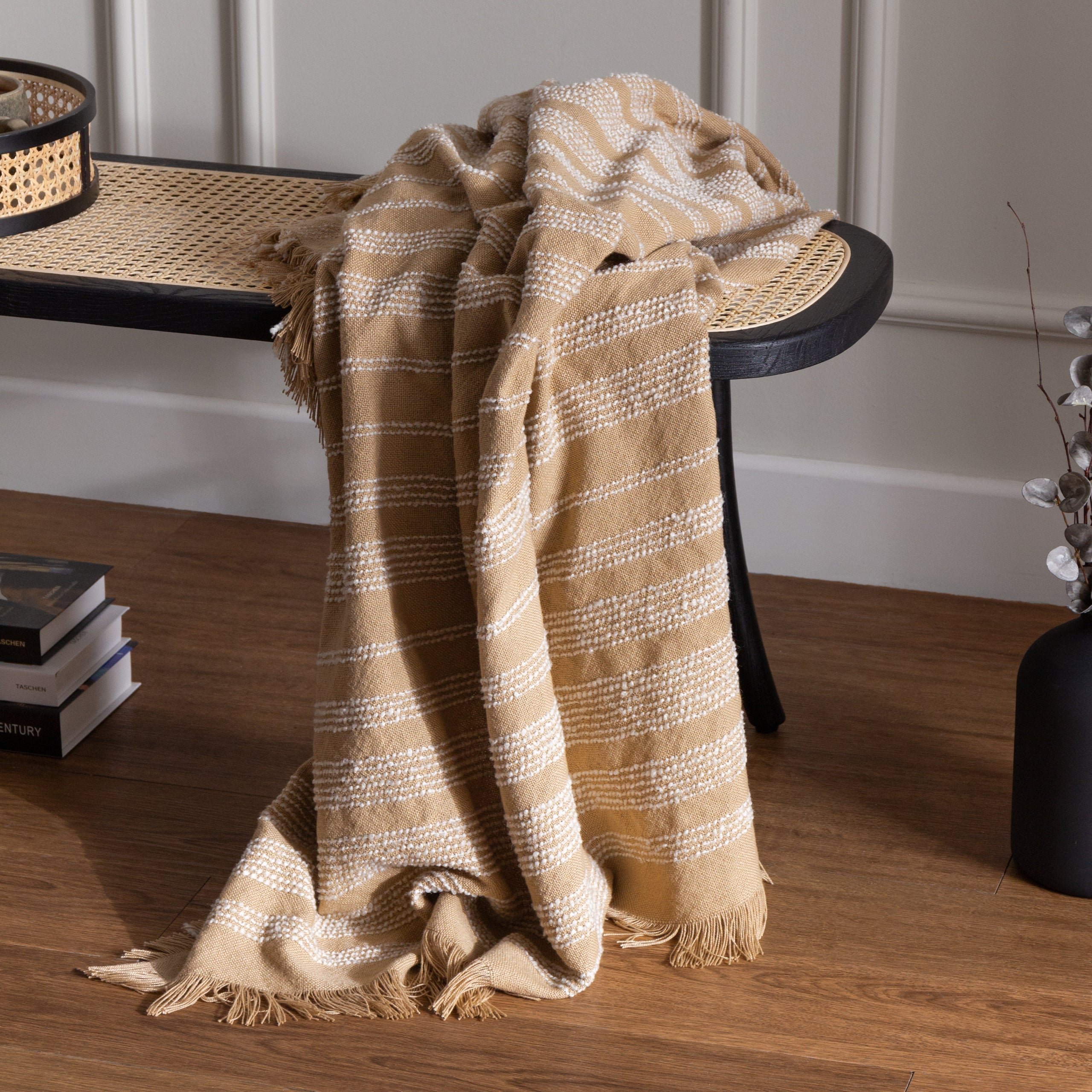Jour Woven Fringed Throw