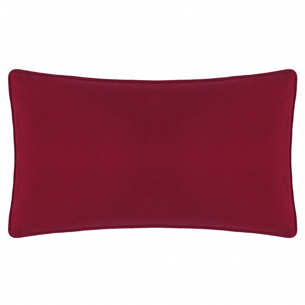 Joy To All Embroidered Velvet Cushion