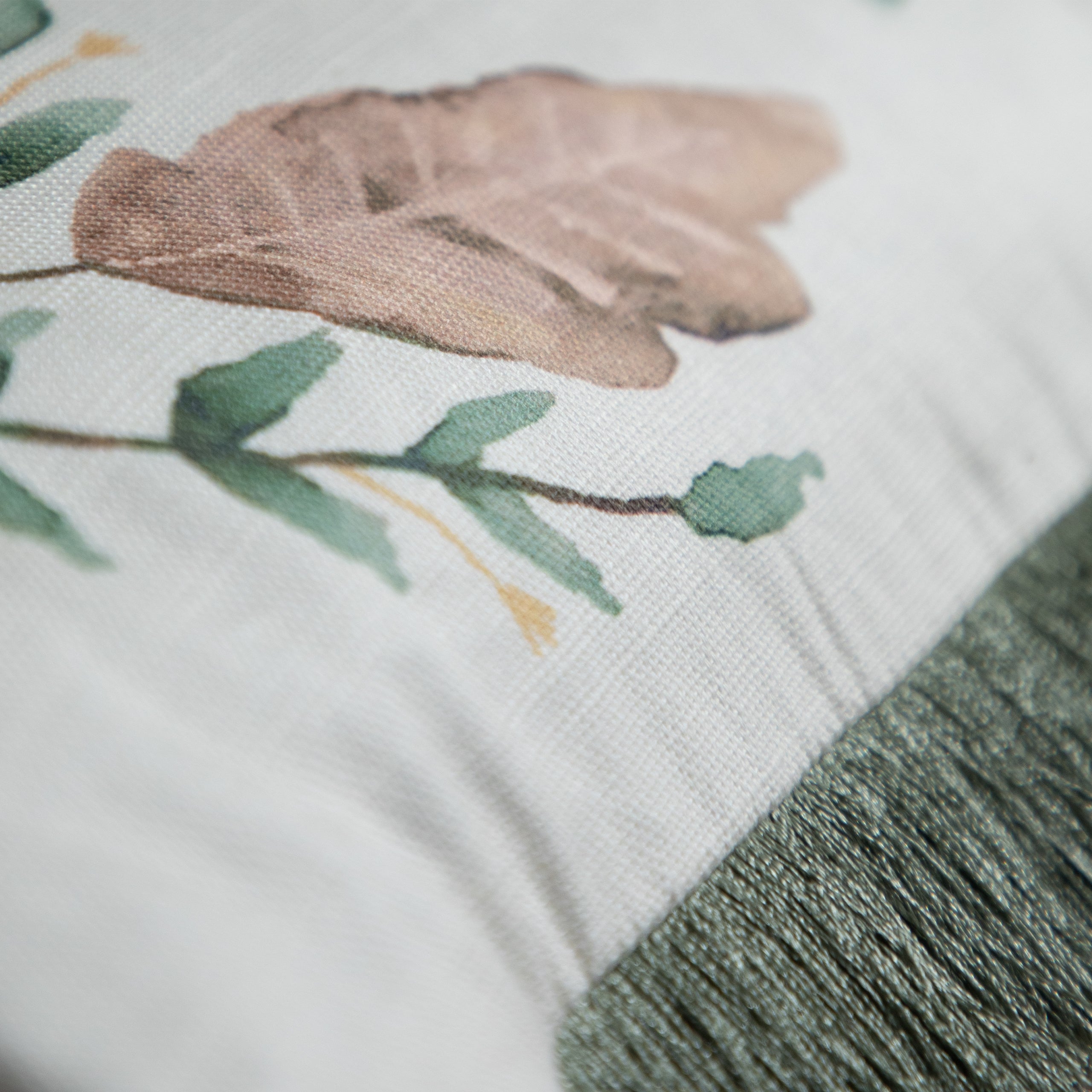 Juna Printed Ruche Fringe Cushion