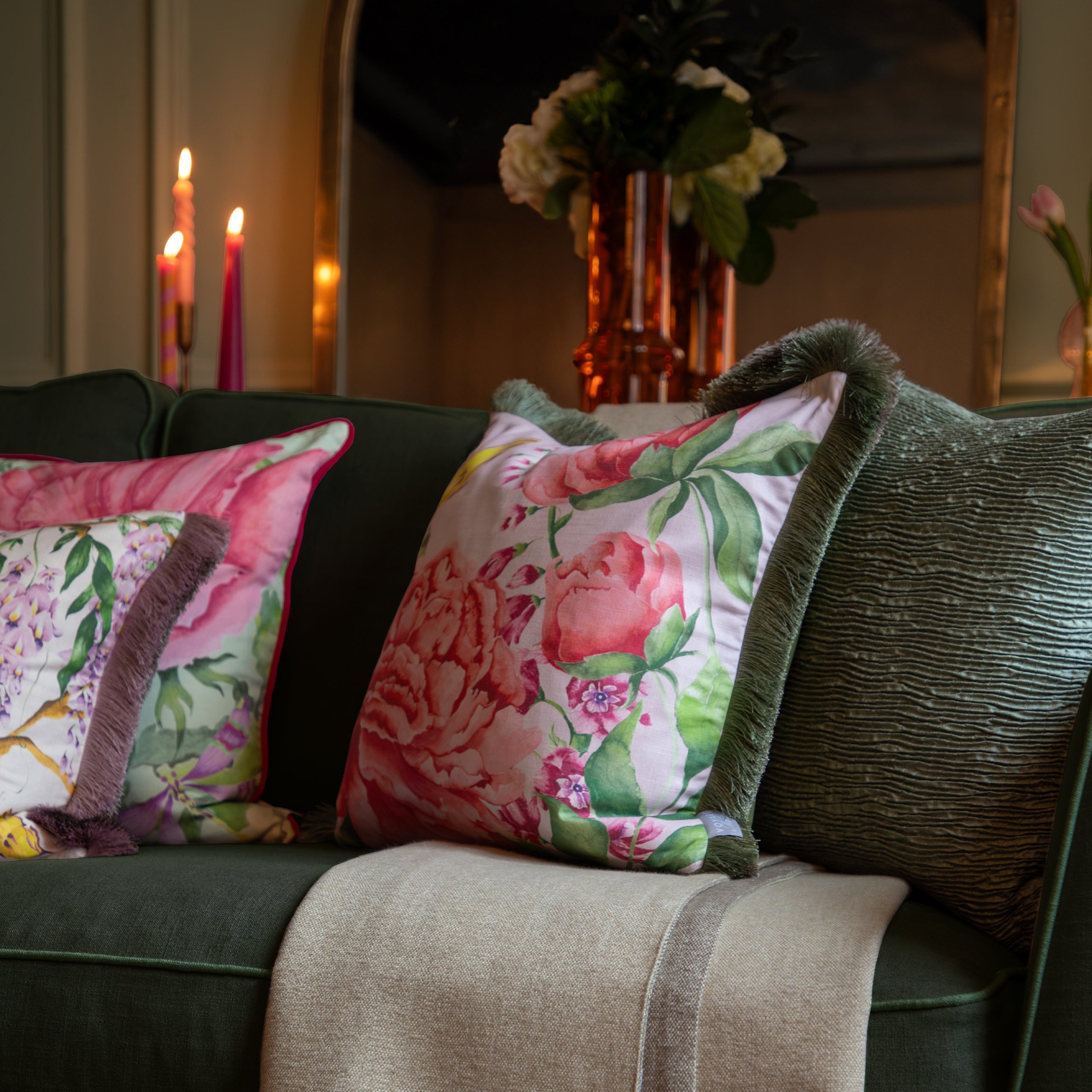 Junelle Printed Ruched Cushion