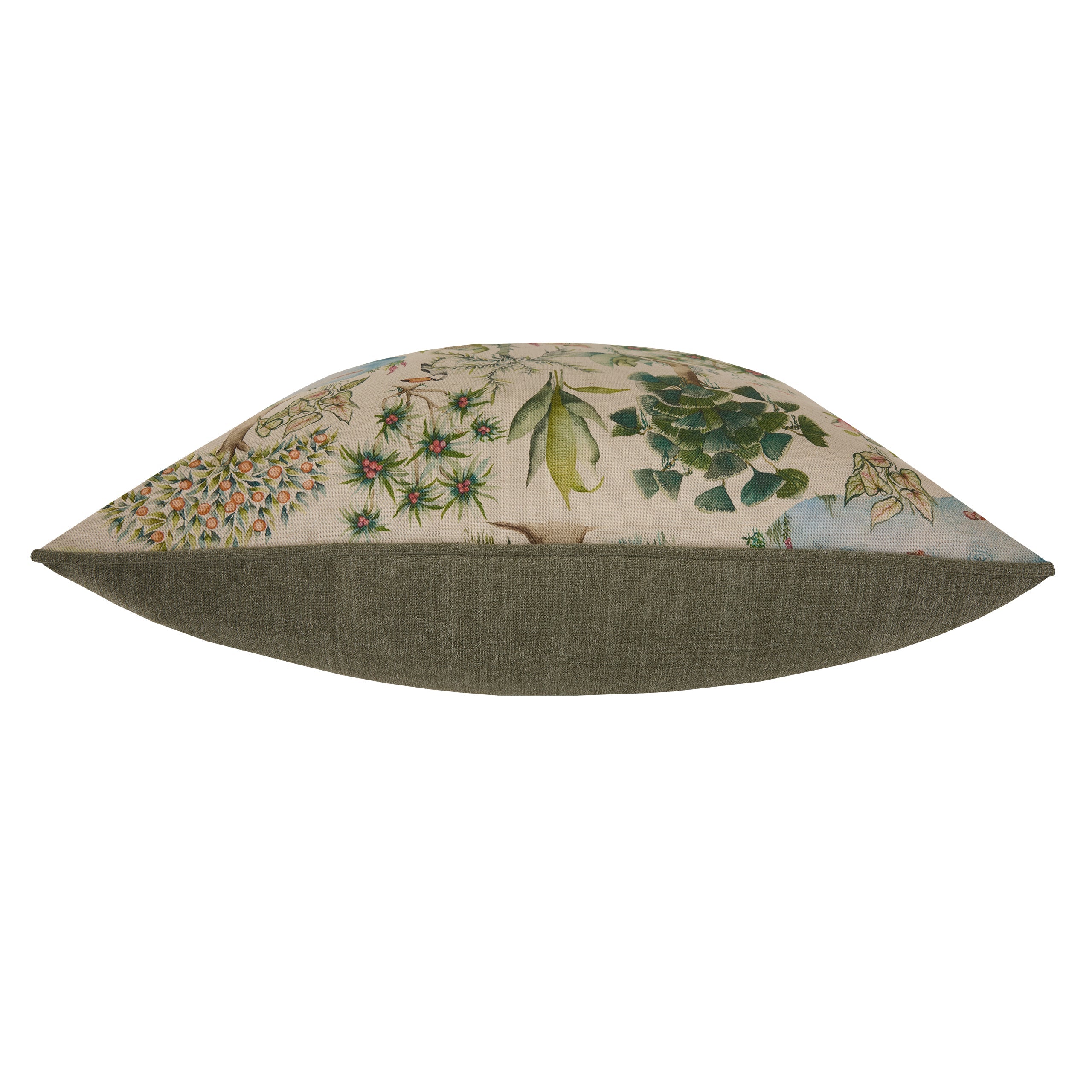 Jungle Serene Printed Piped Cushion