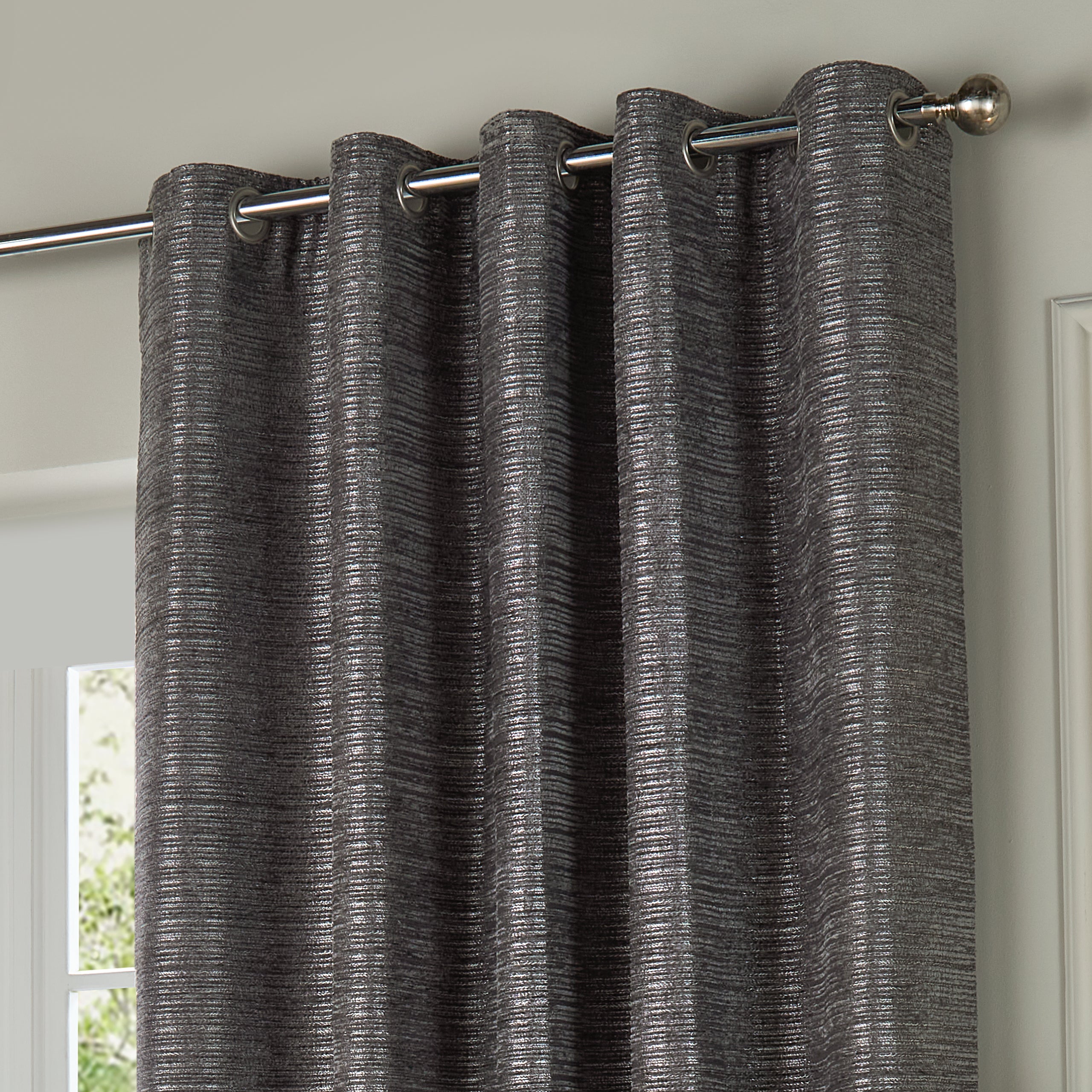 Jupiter Chenille Jacquard Eyelet Curtains