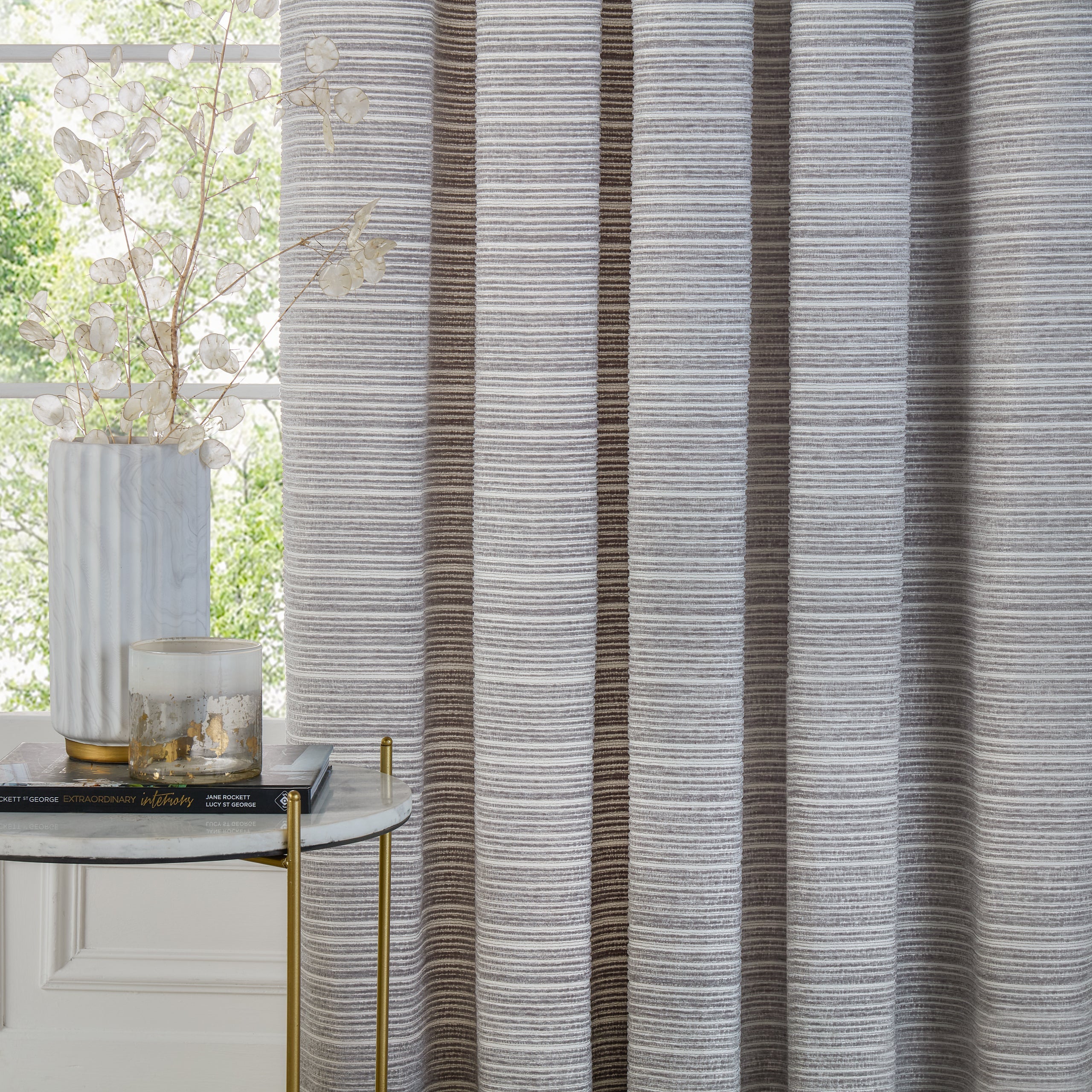 Jupiter Chenille Jacquard Eyelet Curtains