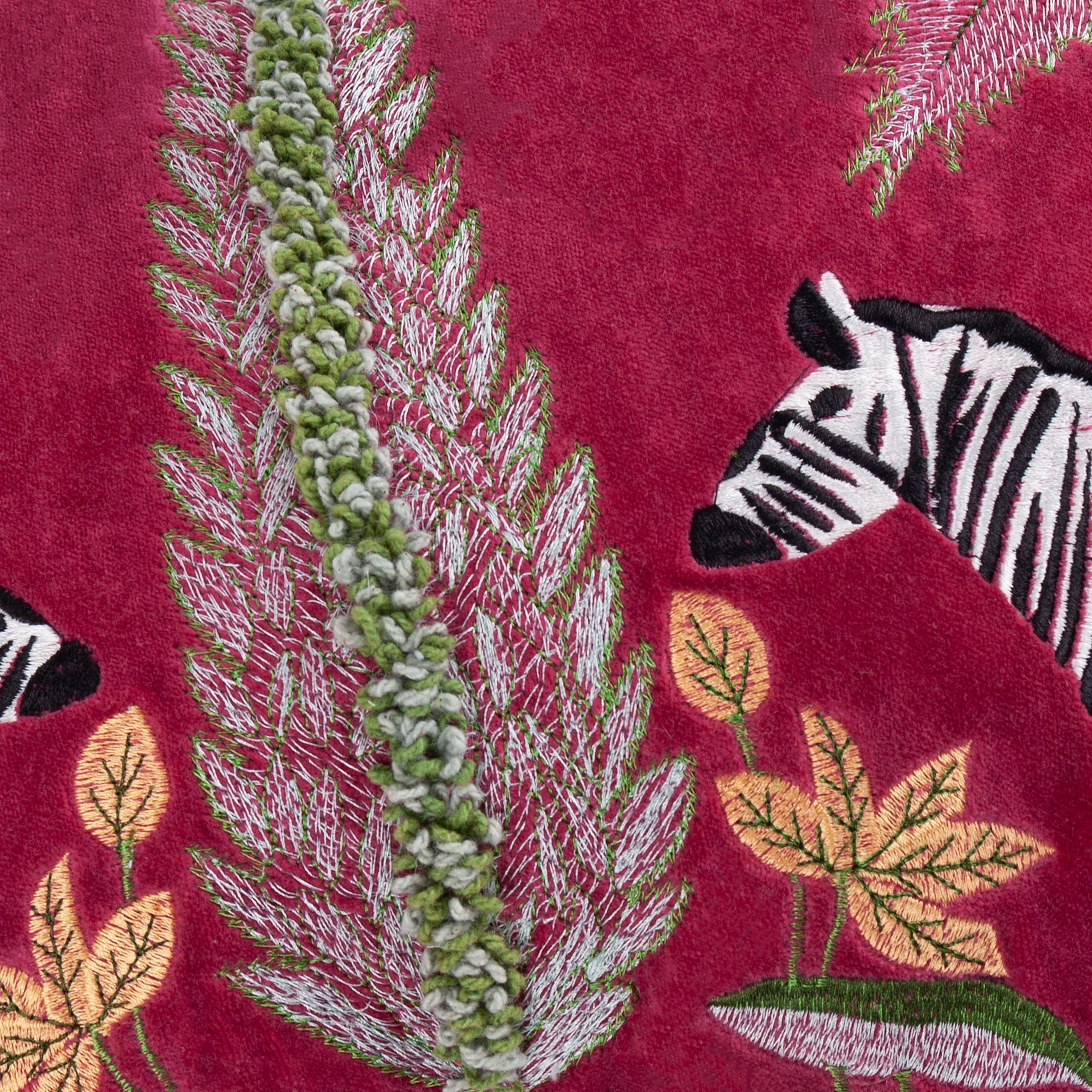 Kalahari Embroidered Velvet Cushion