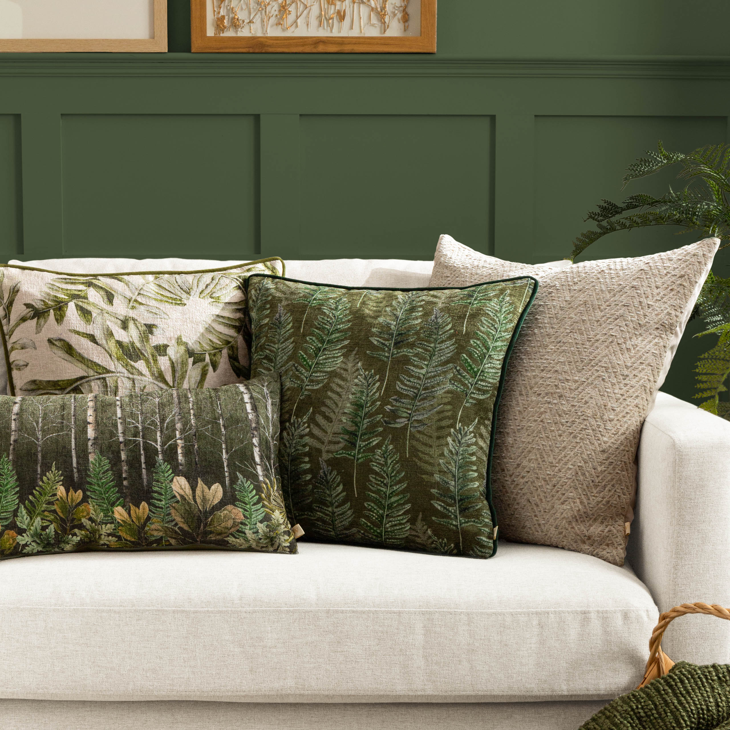Kielder Forest Haldon Printed Velvet Cushion