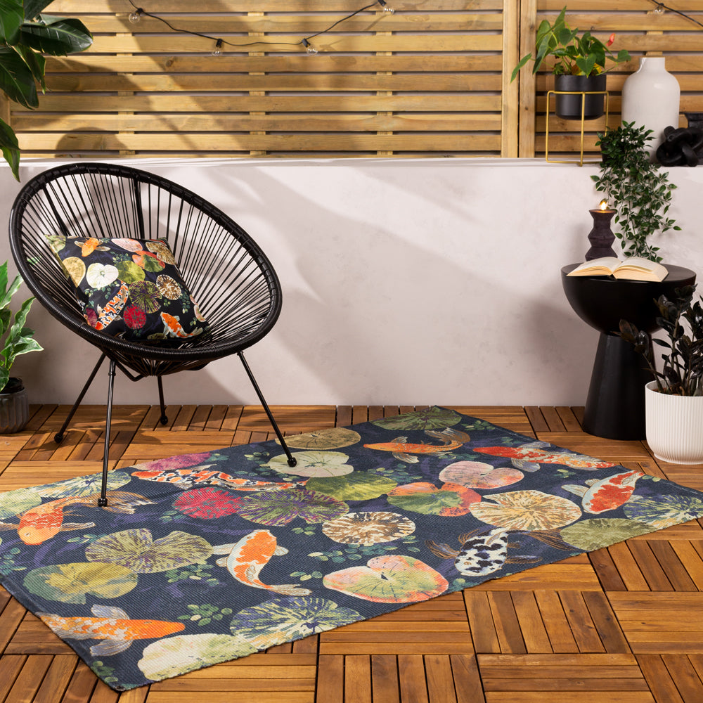 Koi Pond 120x170cm Outdoor Washable Rug