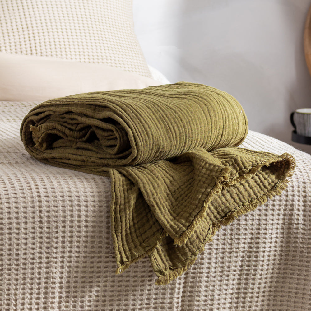 Lark Muslin Cotton Throw