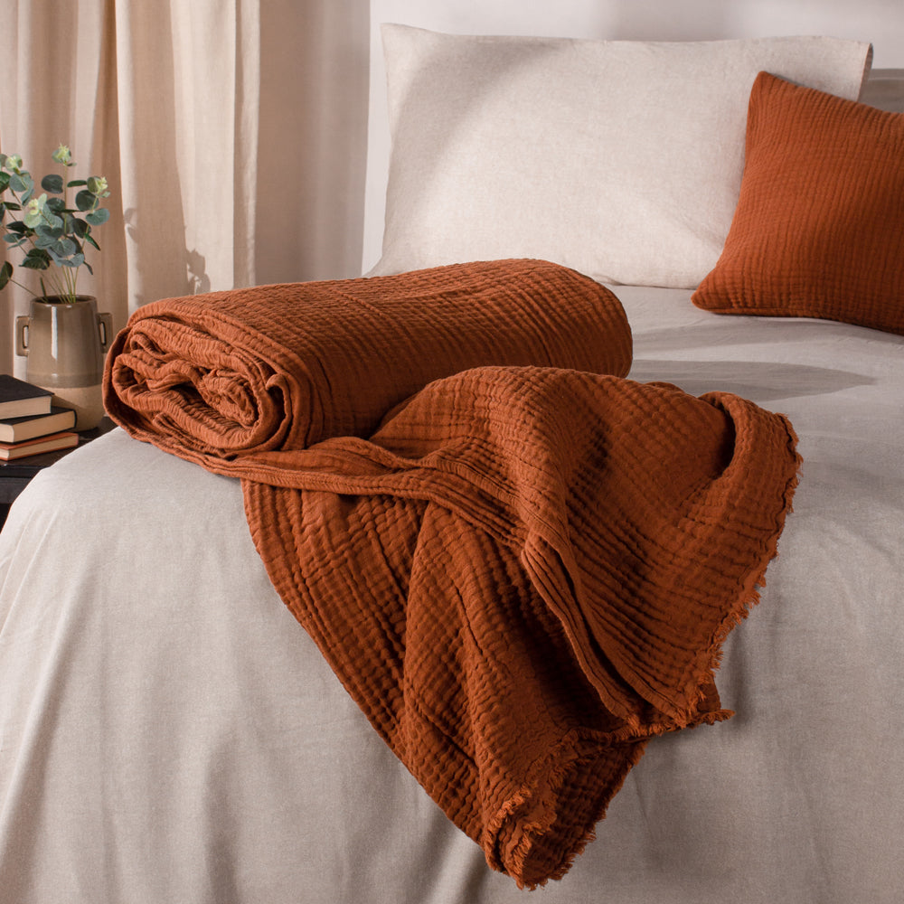 Lark Muslin Cotton Throw