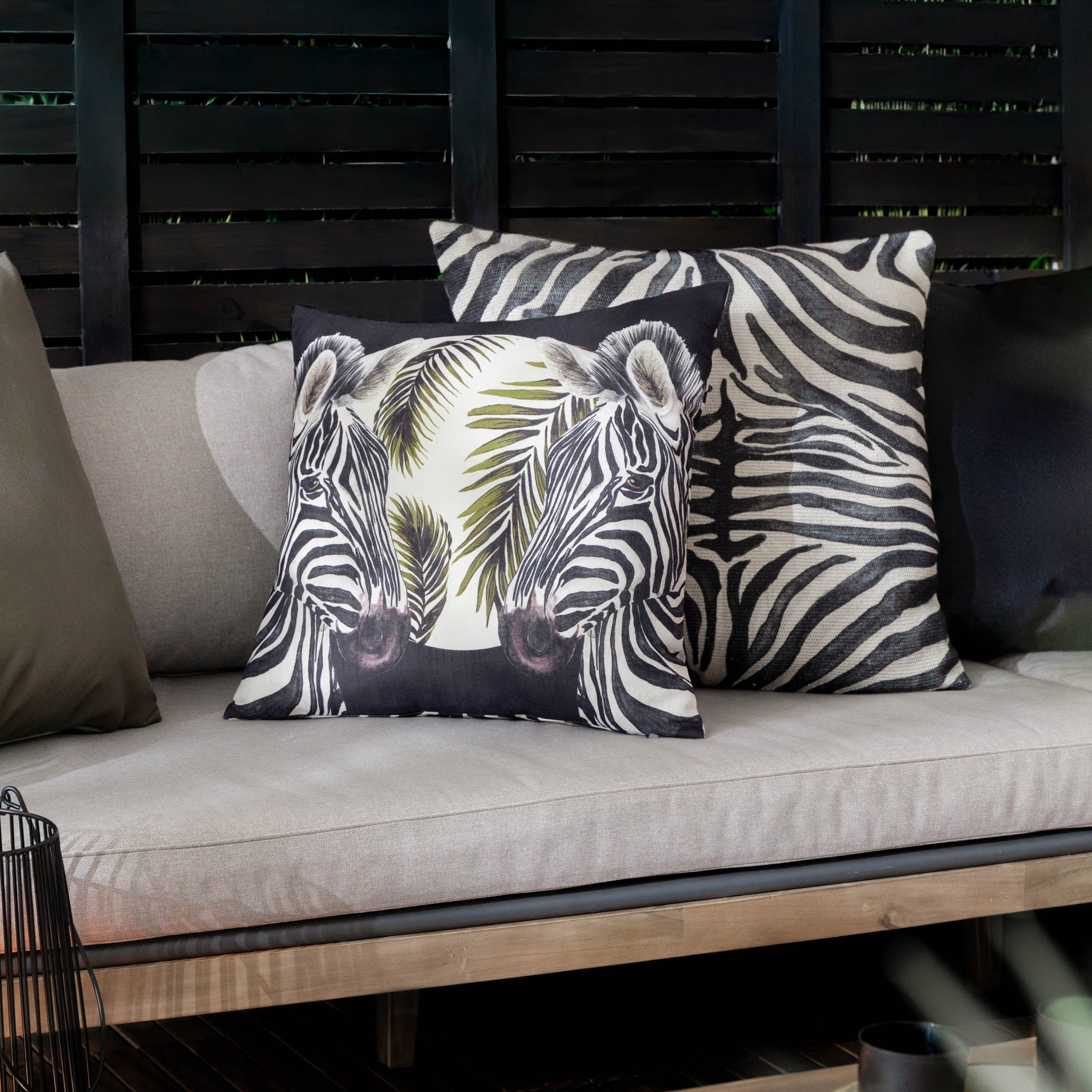 Leopardis Zebra Woven Outdoor Cushion