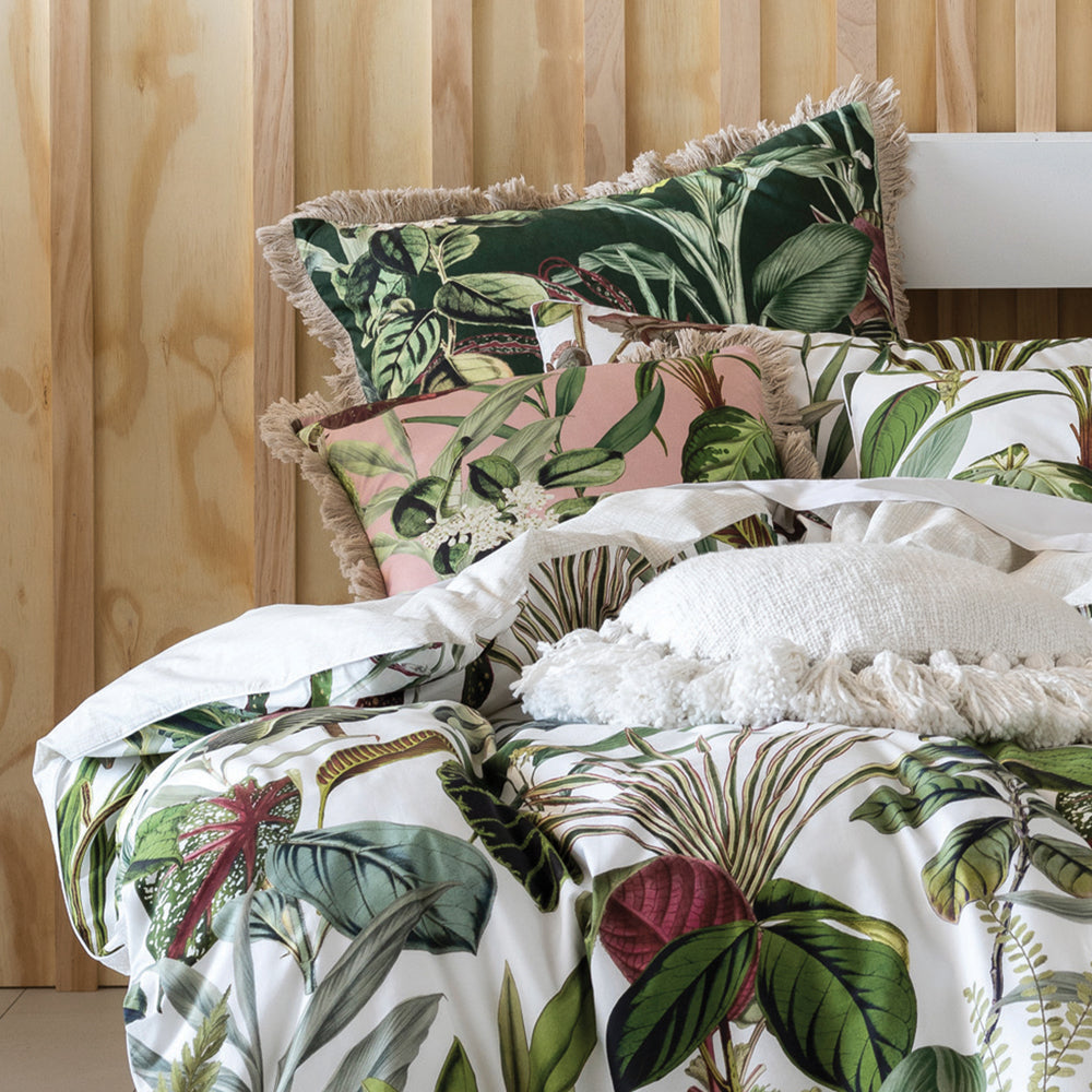 Wonderplant Exotic Botanical 100% Cotton Duvet Cover Set