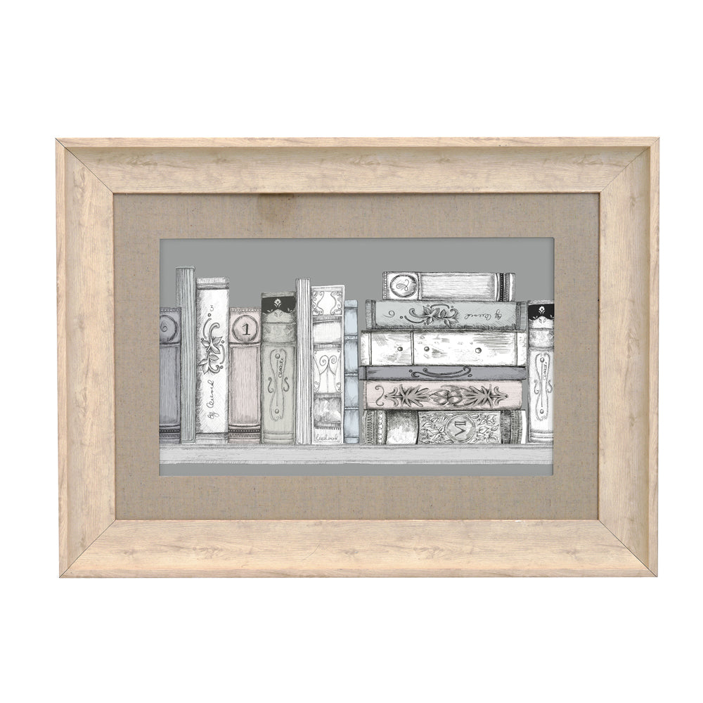 Library Books Framed Print