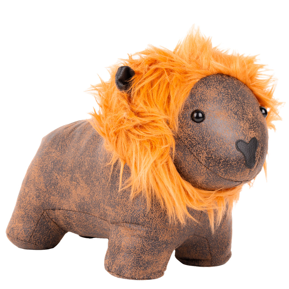 Lion Faux Leather Door Stop