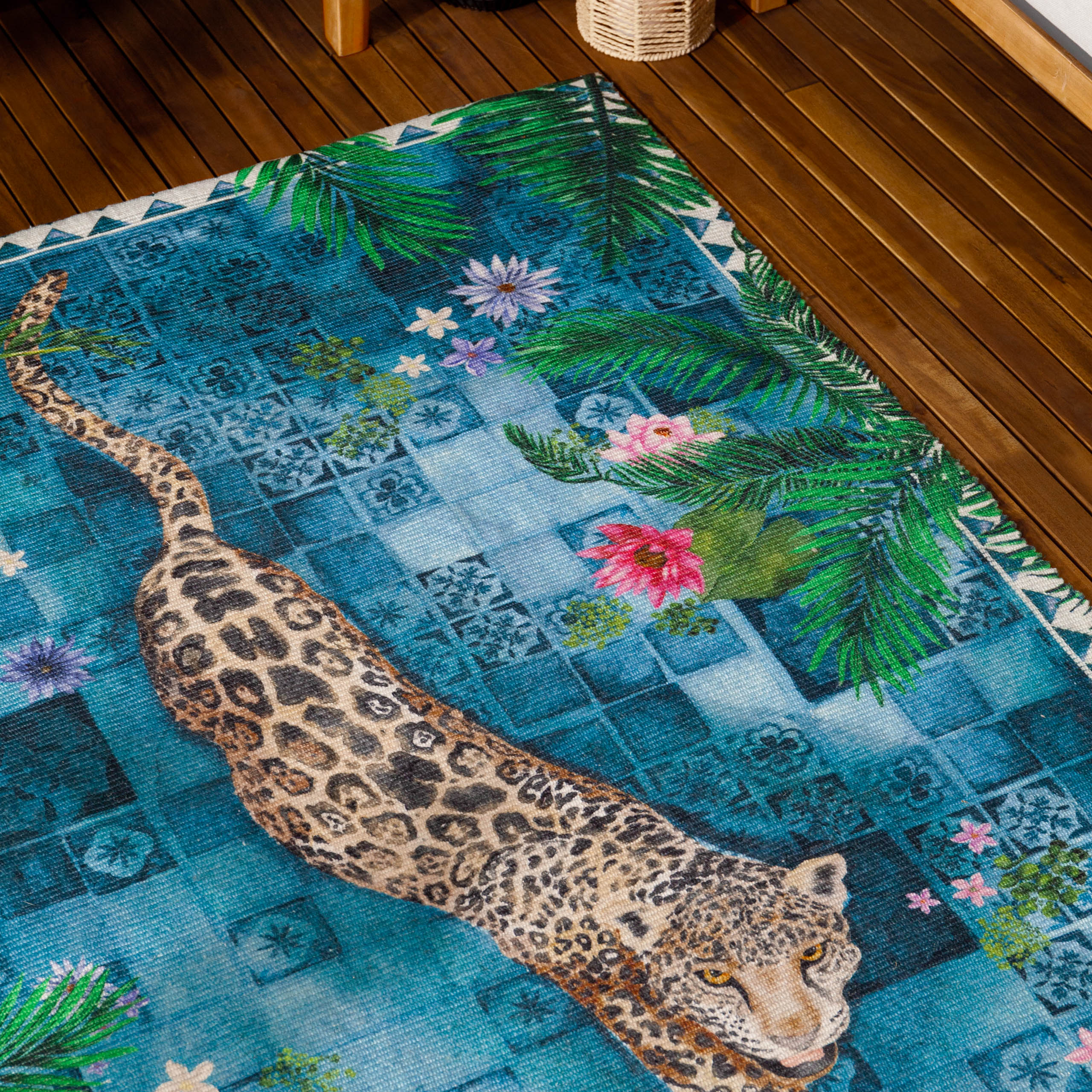 Majorelle Printed Indoor/Outdoor Outdoor Rug