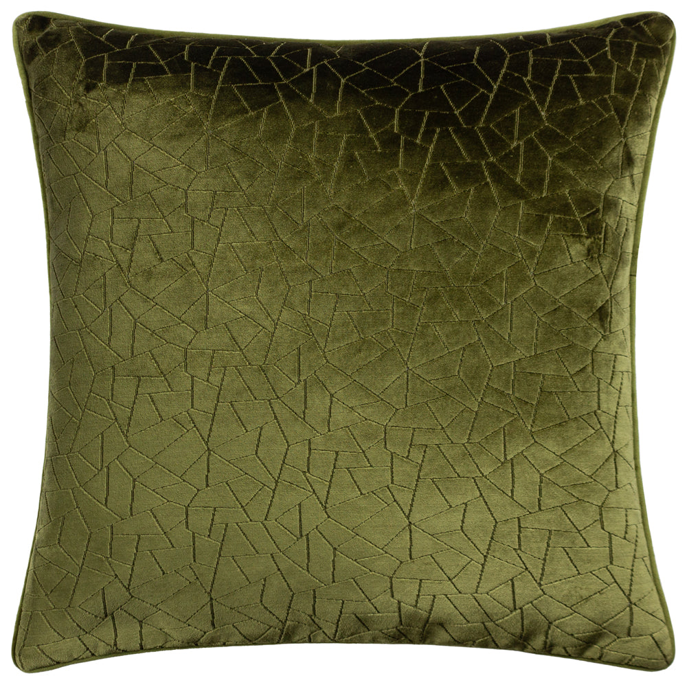 Malans Cut Velvet Piped Cushion