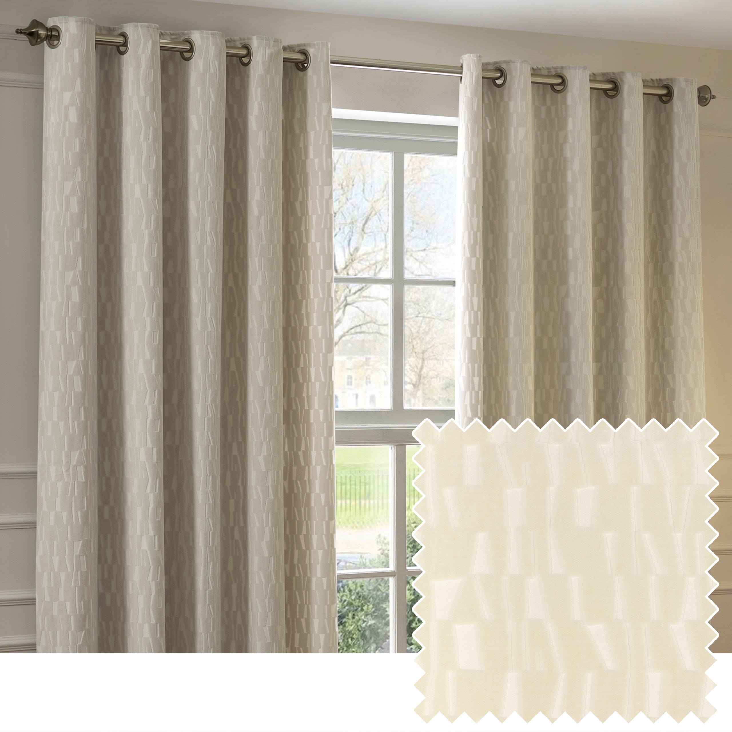 Manhattan Velvet Room Darkening Eyelet Curtains