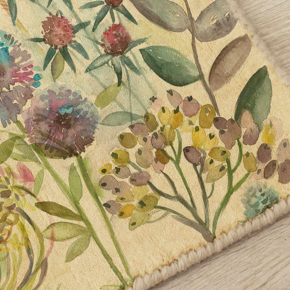 Morning Chorus Printed Wool Rug