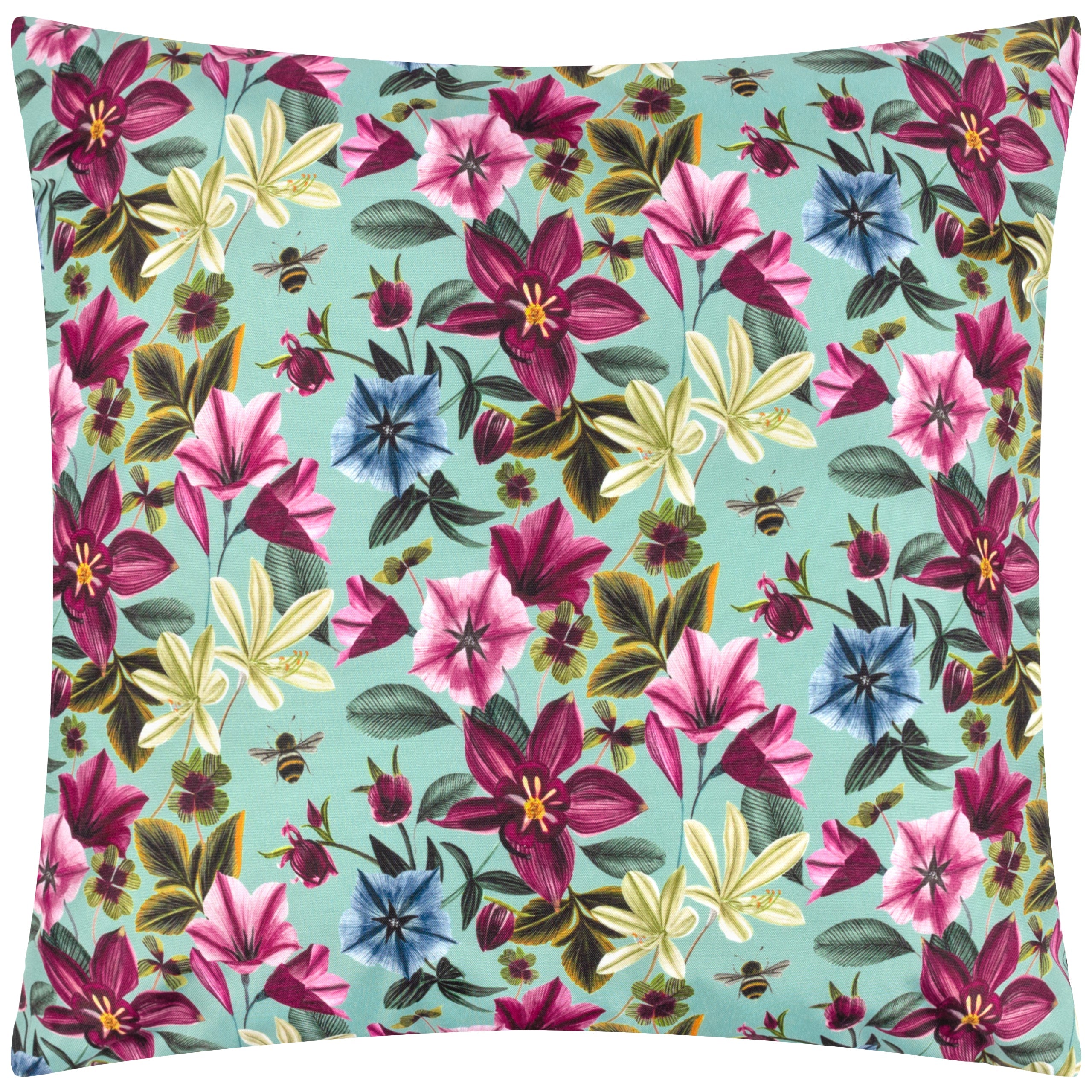 Midnight Garden Birds Outdoor Cushion