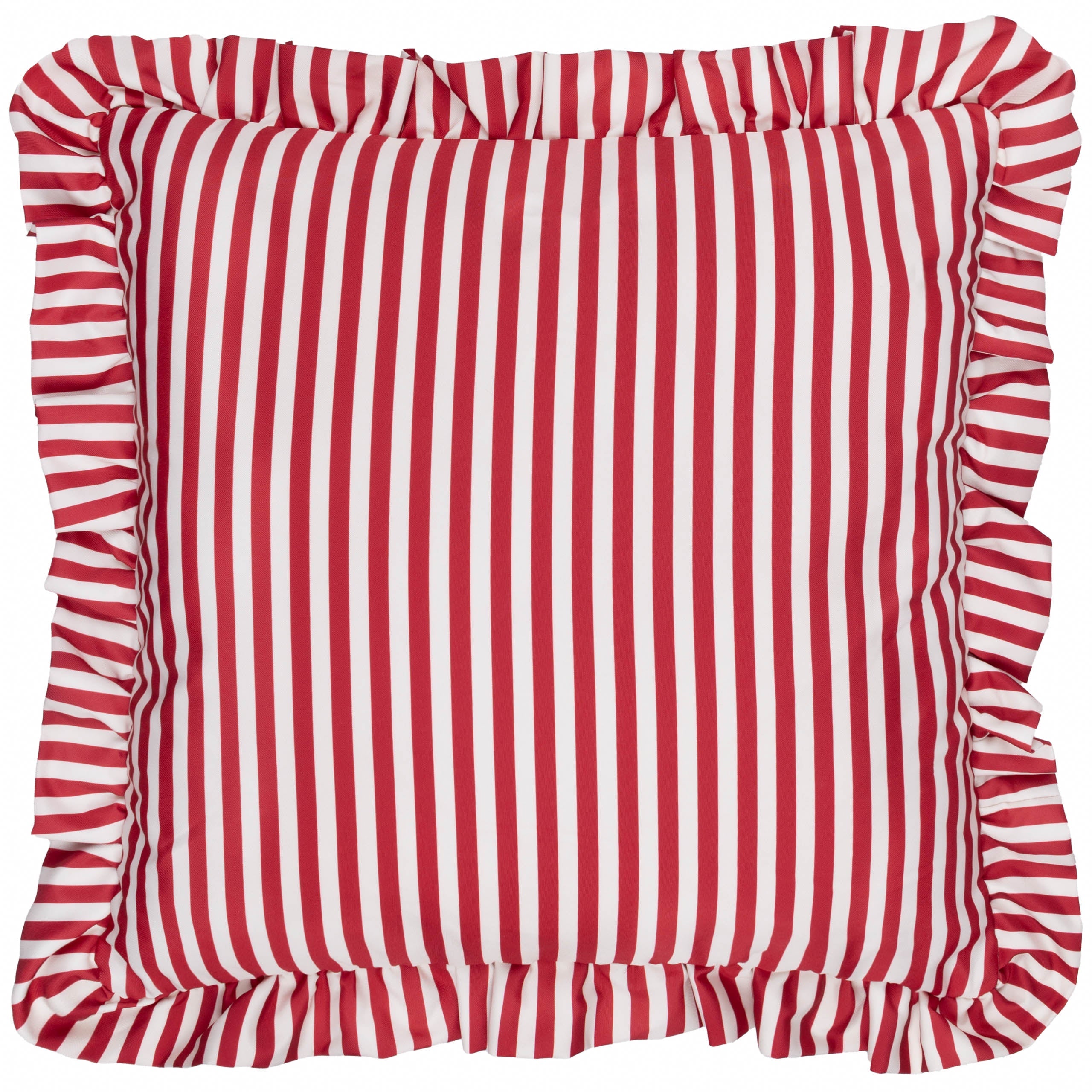 Millie Ruffle Striped Outdoor Cushion