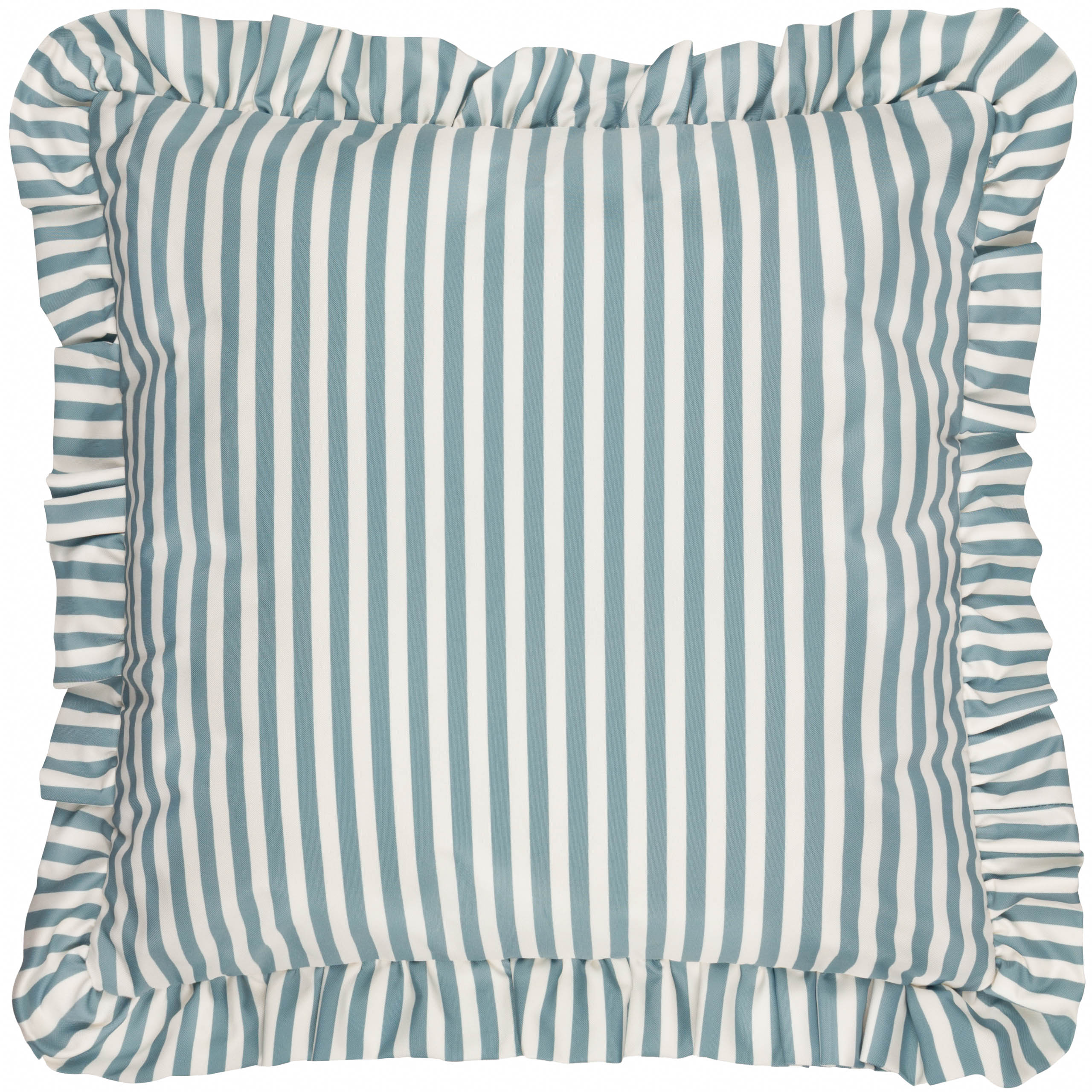 Millie Ruffle Striped Outdoor Cushion