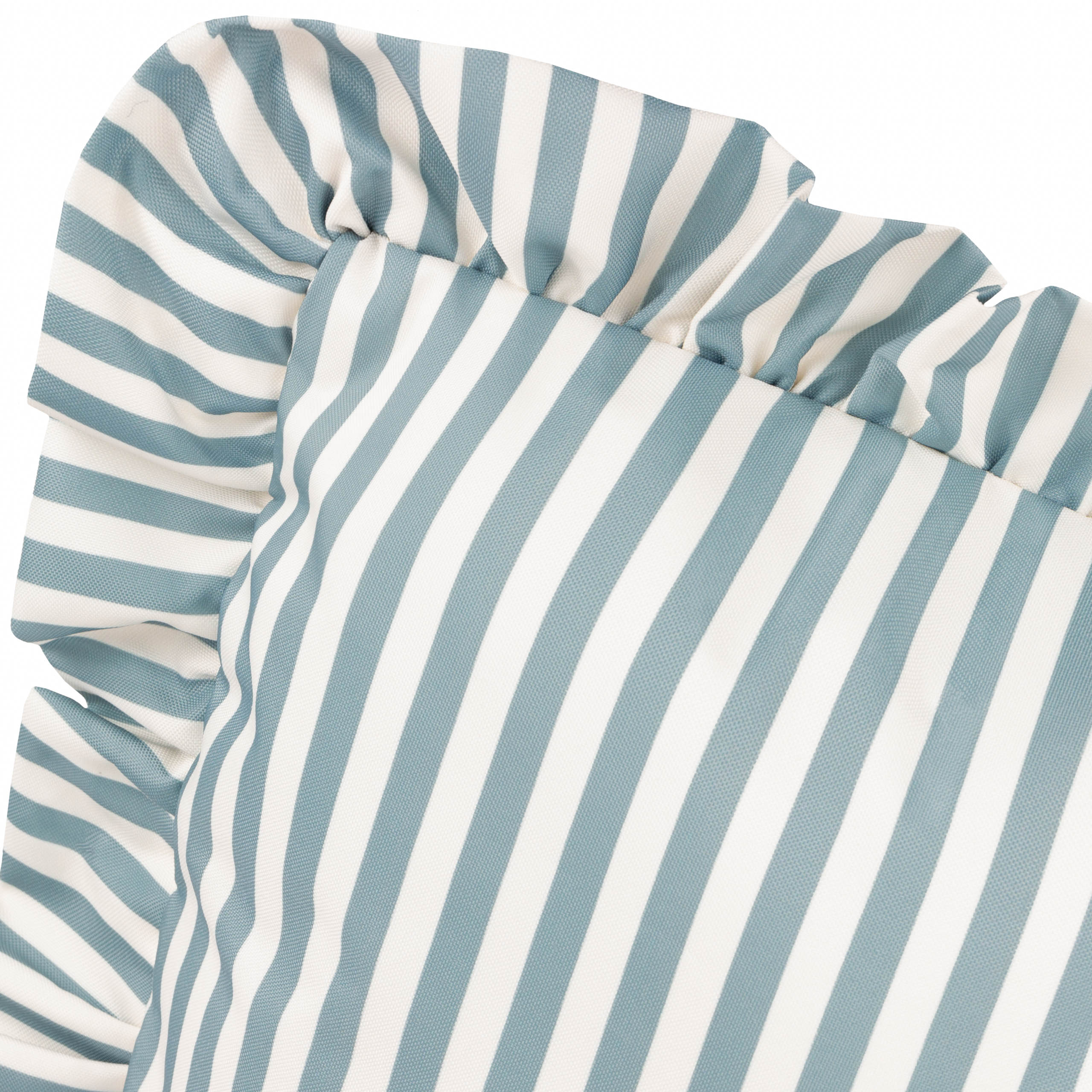 Millie Ruffle Striped Outdoor Cushion