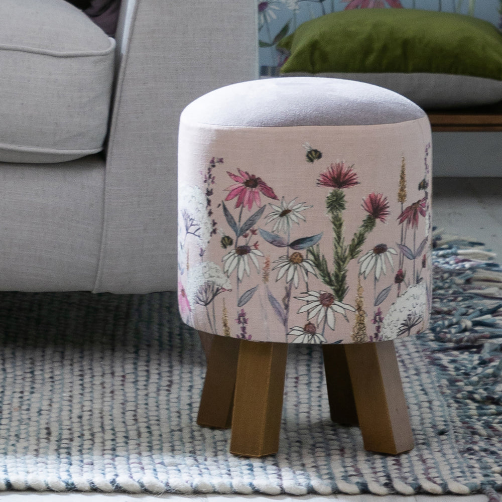 Hermione Monty Round Footstool