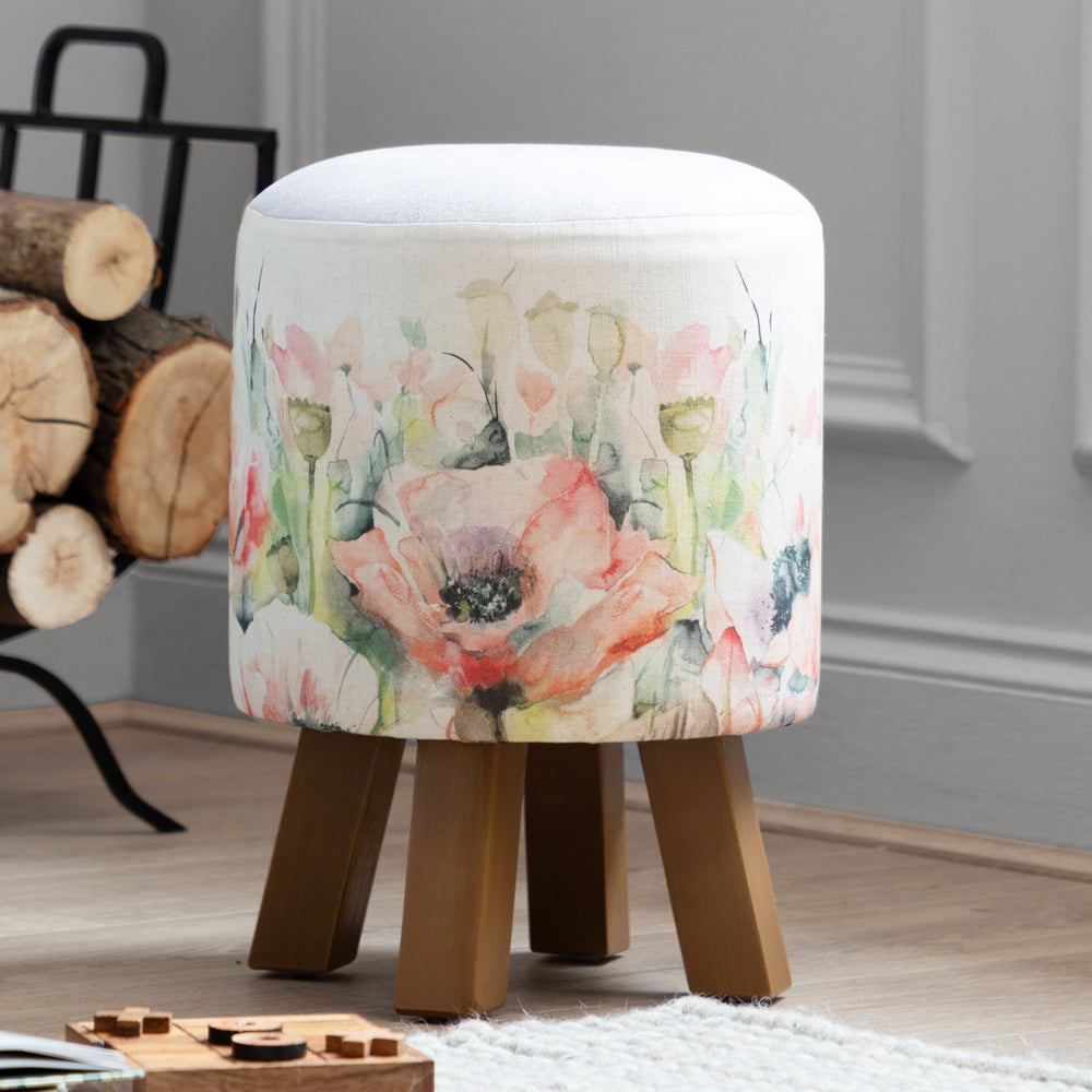 Papavera Monty Round Footstool