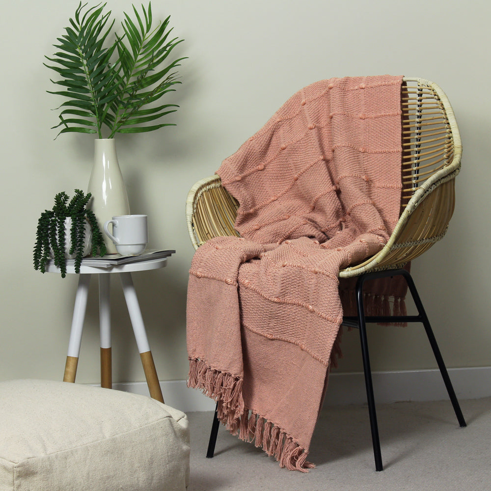 Motti Woven Tufted Stripe Throw