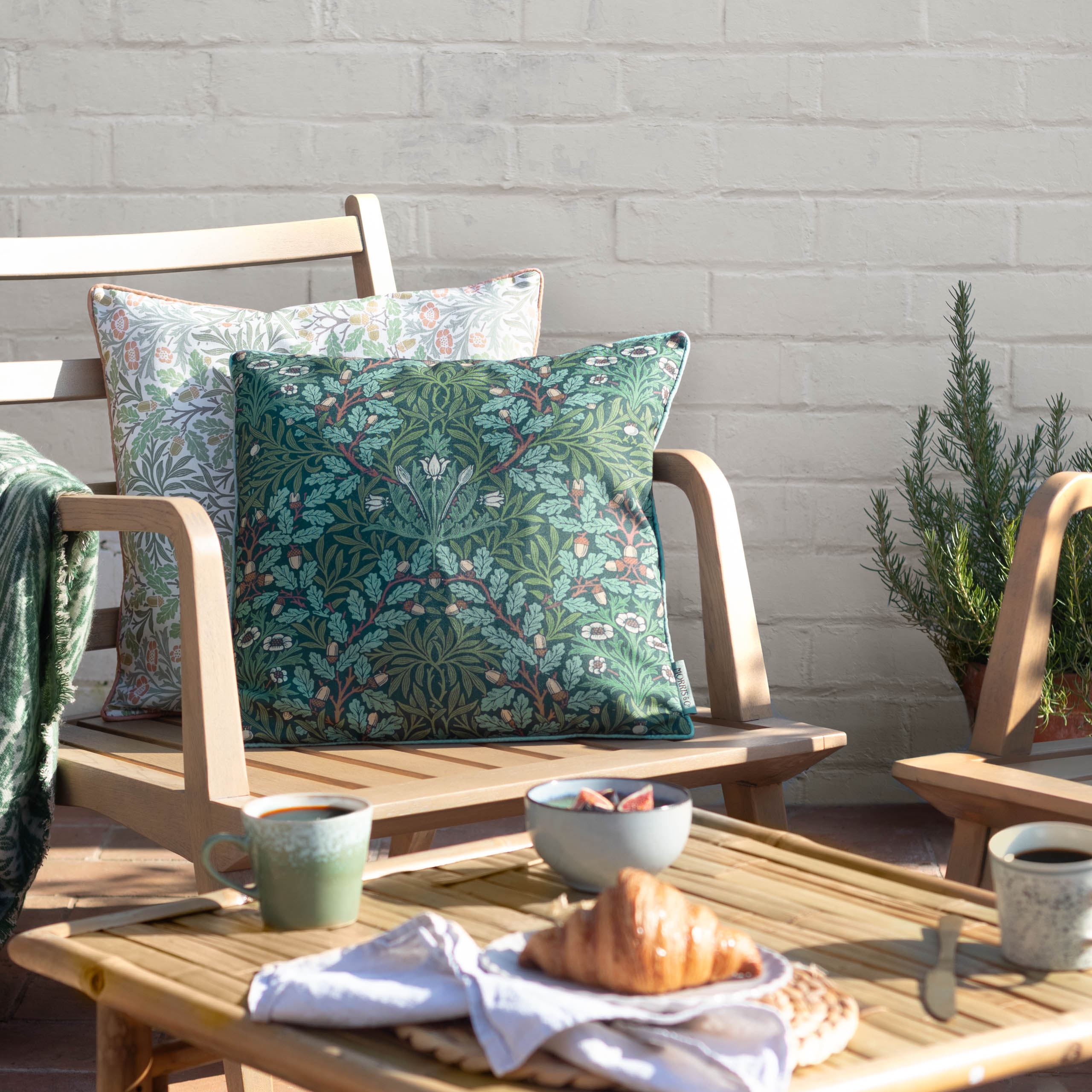 Multi Acorn Printed Outdoor Cushion