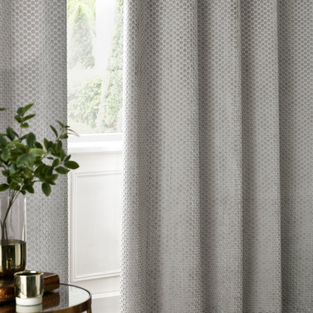 Neptune Velvet Room Darkening Eyelet Curtains