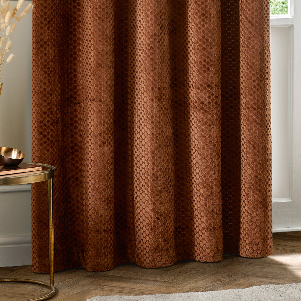 Neptune Velvet Room Darkening Eyelet Curtains