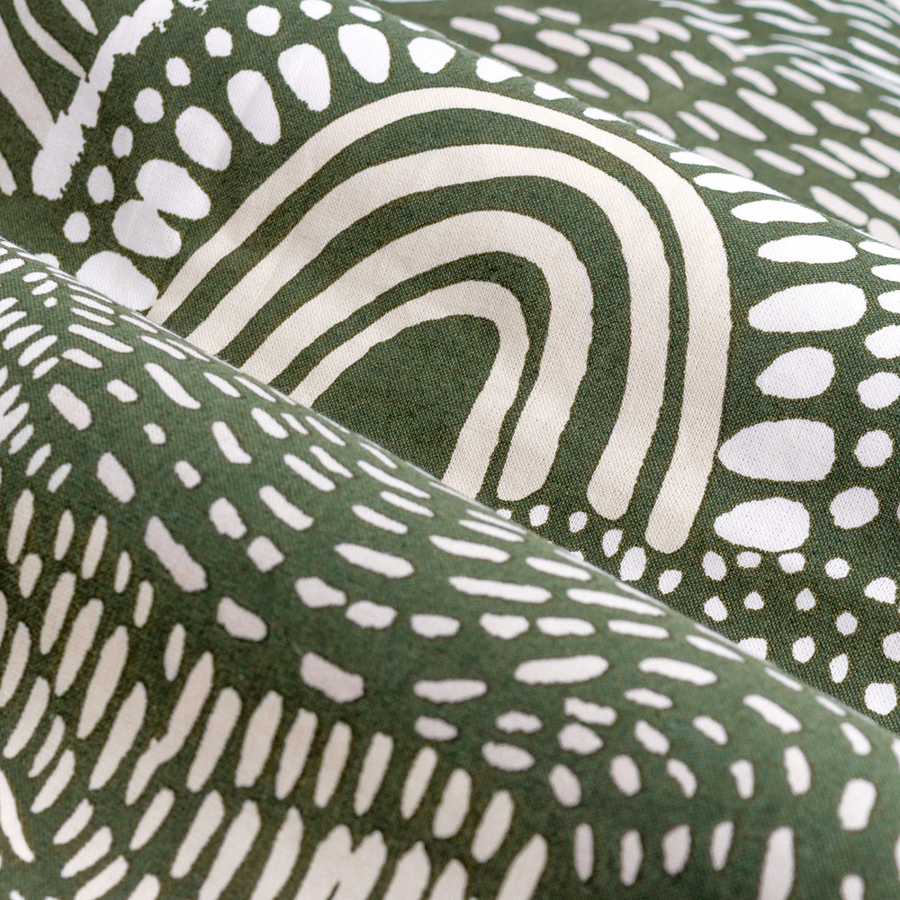 Nola Abstract 100% Cotton Lined Curtains