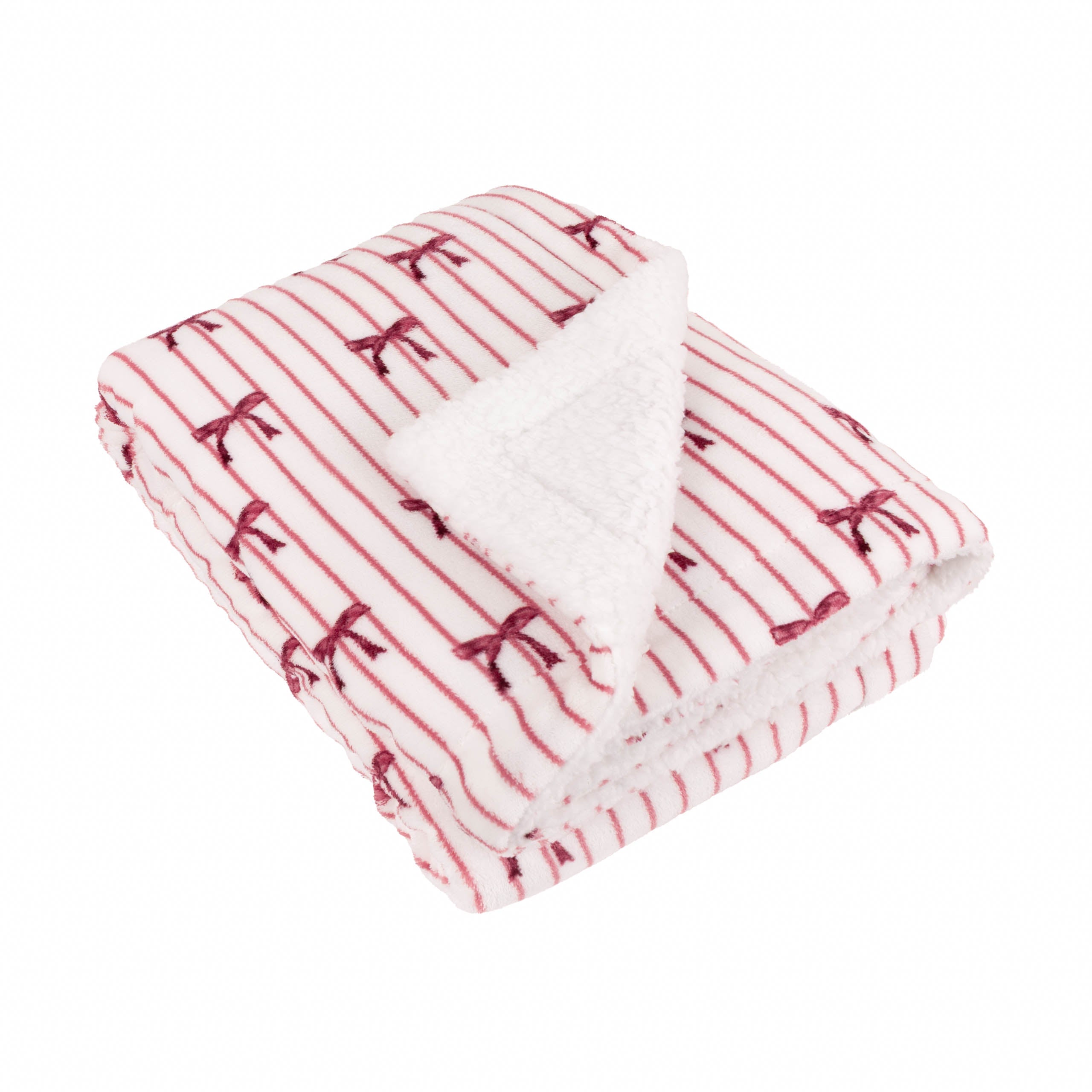 Noortje Bows Sherpa Fleece Throw