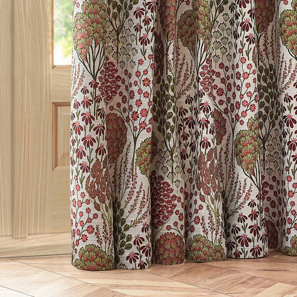 Ophelia Floral Jacquard Pencil Pleat Curtains