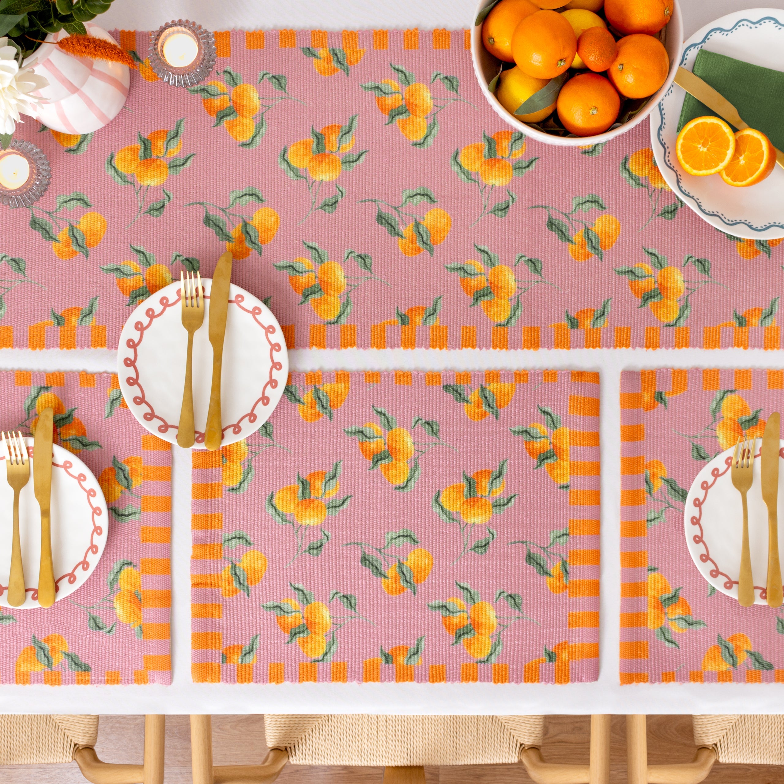 Oranges Indoor/Outdoor Table Runner