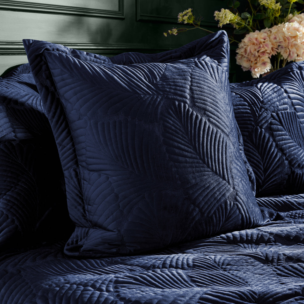 Palmeria Quilted Velvet Cushion