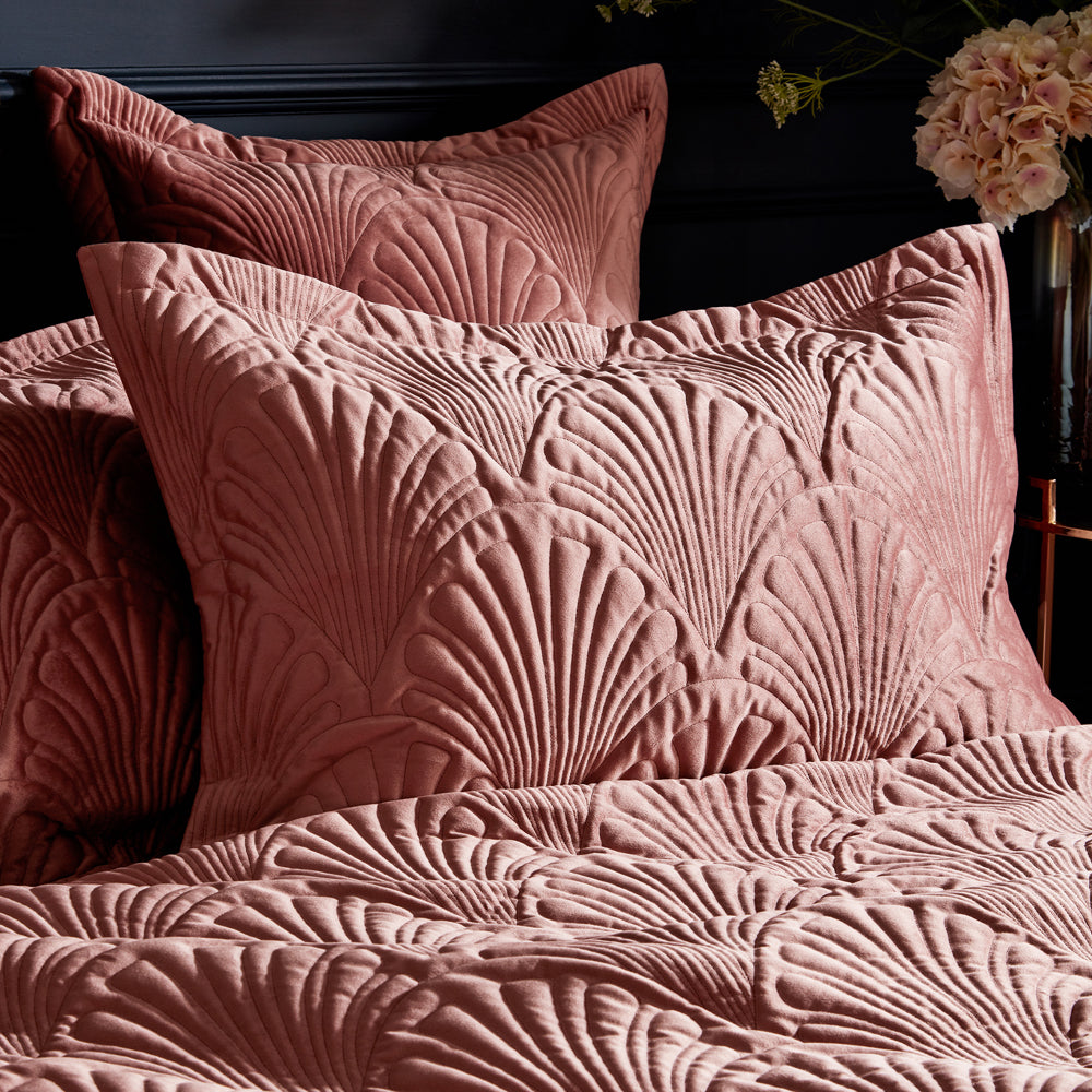 Palmeria Quilted Velvet Pillowcase