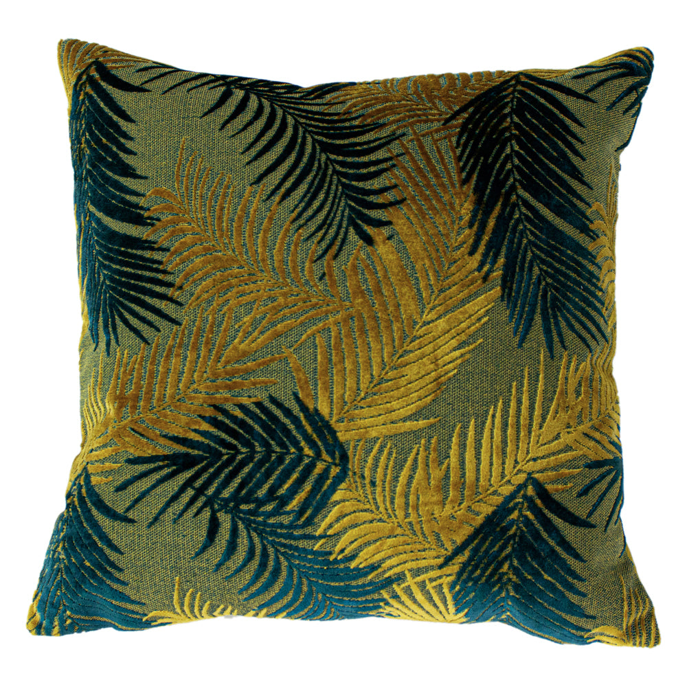 Palm Grove Velvet Jacquard Cushion