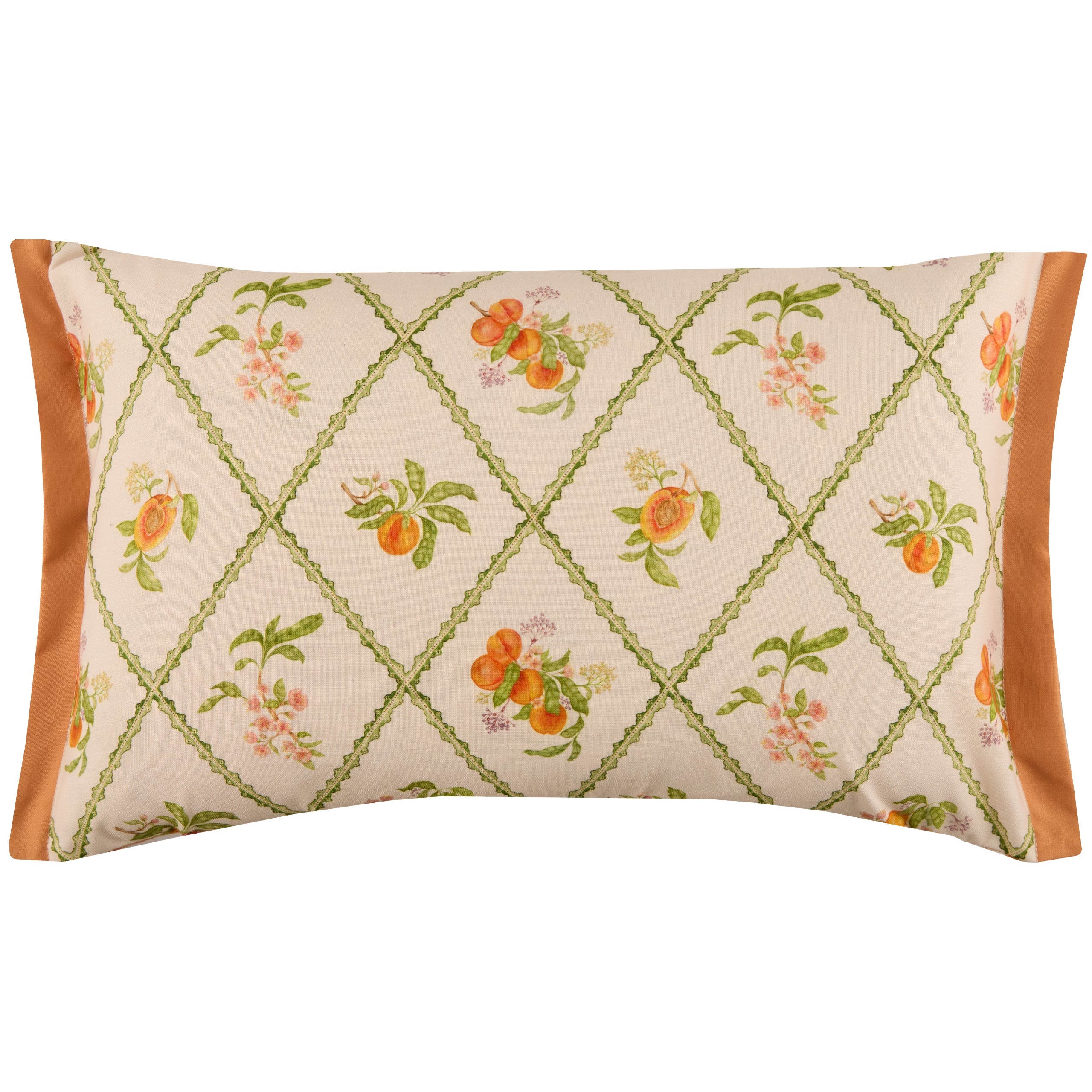 Peach Trellis Printed Outdoor Cushion