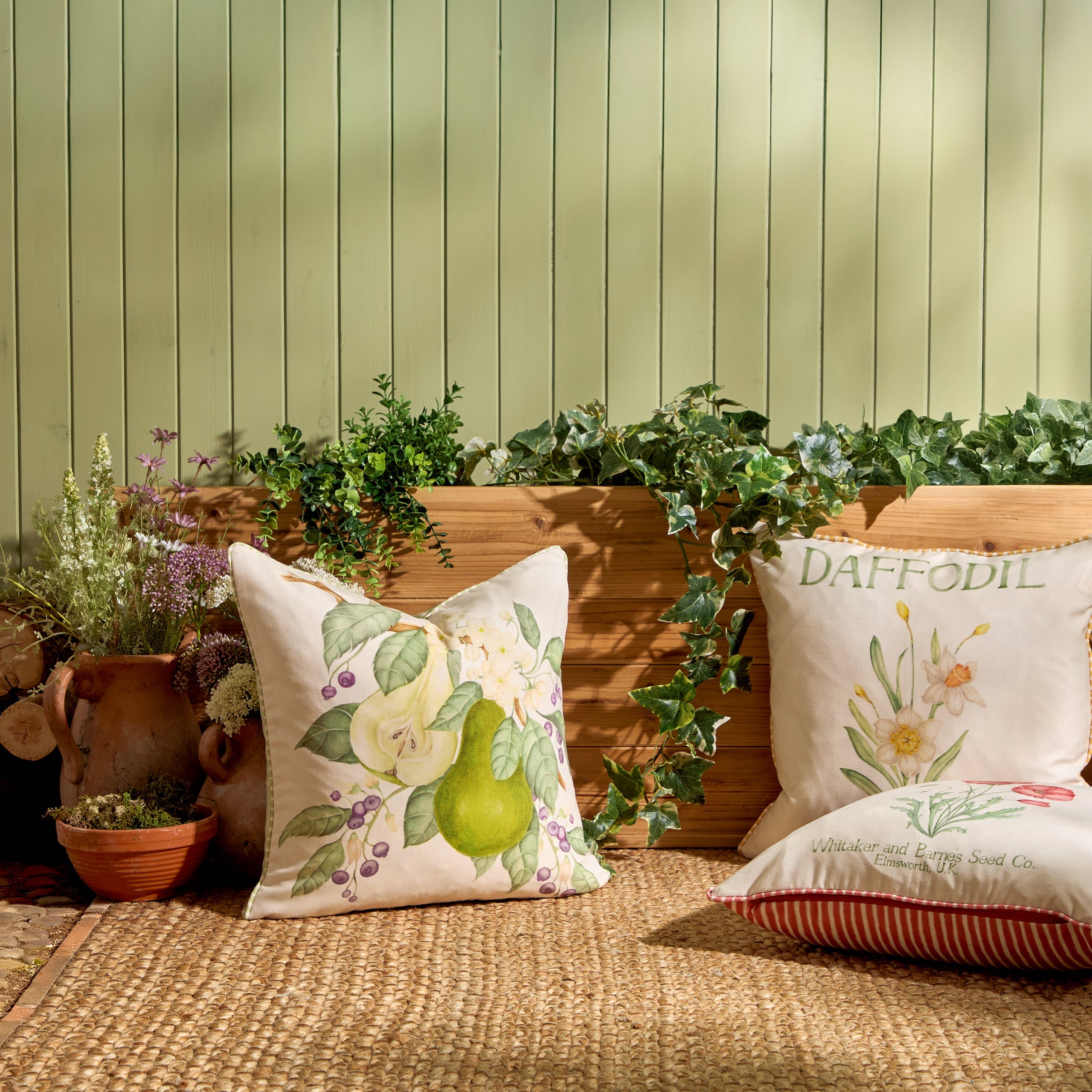 Pear Orchard Printed Outdoor Cushion