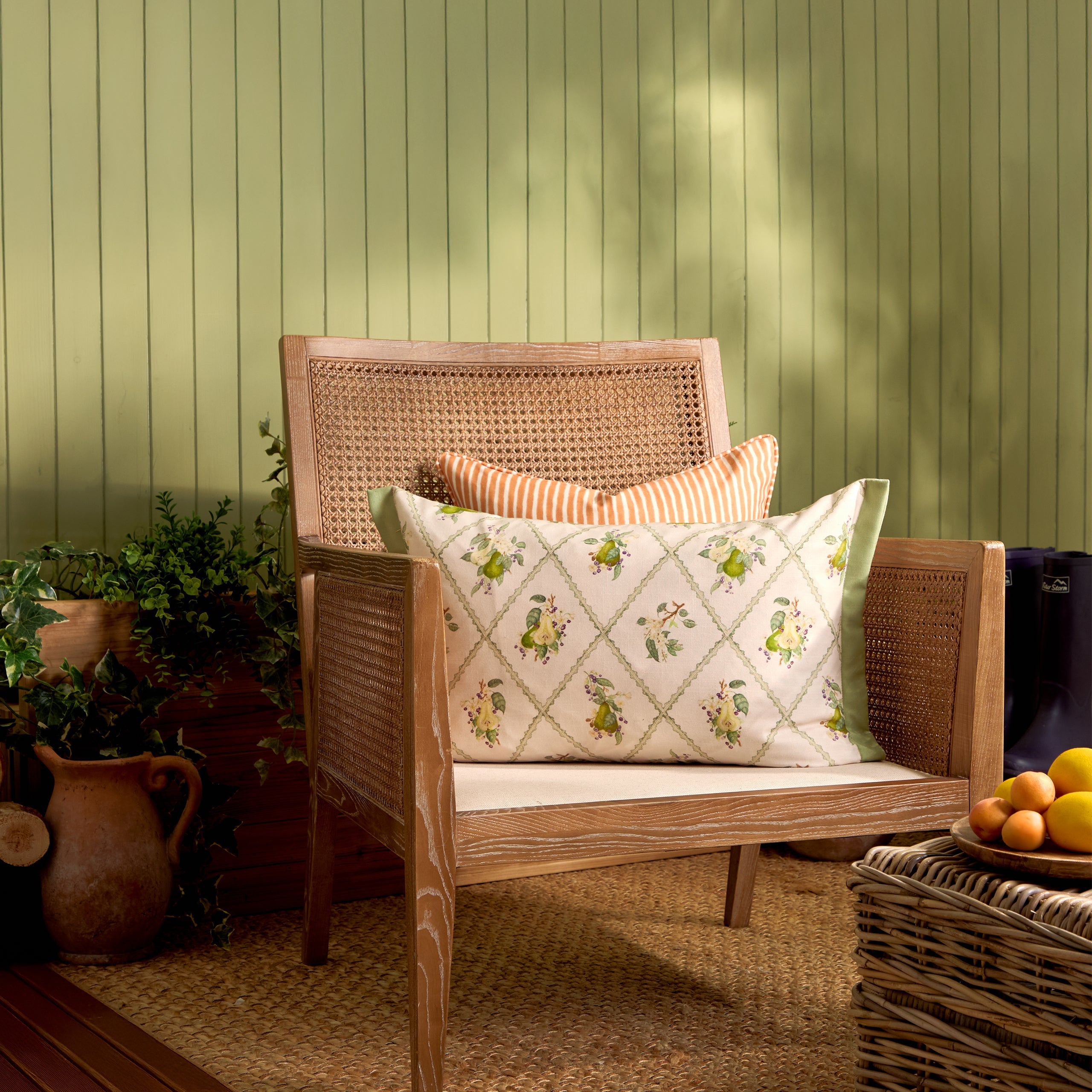 Pear Trellis Printed Outdoor Cushion